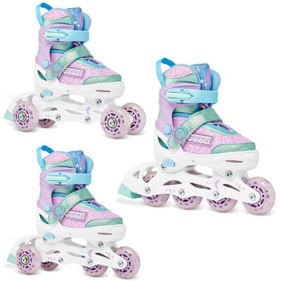 Patines ajustables 3en1 Ruedas Etta Violeta/Menta