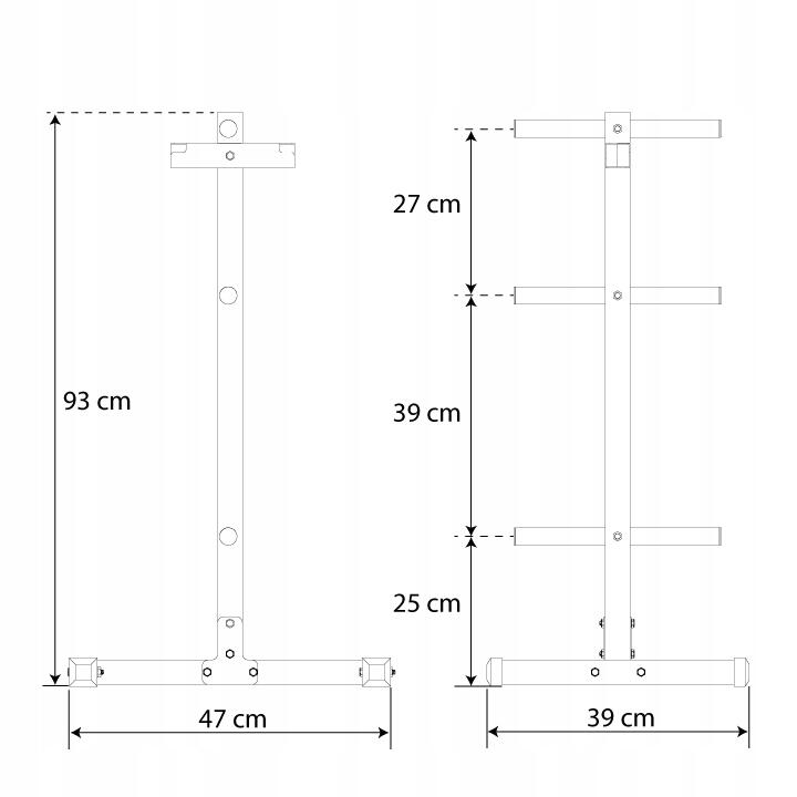 Rack de rangement pour poids et haltères vertical 7/7