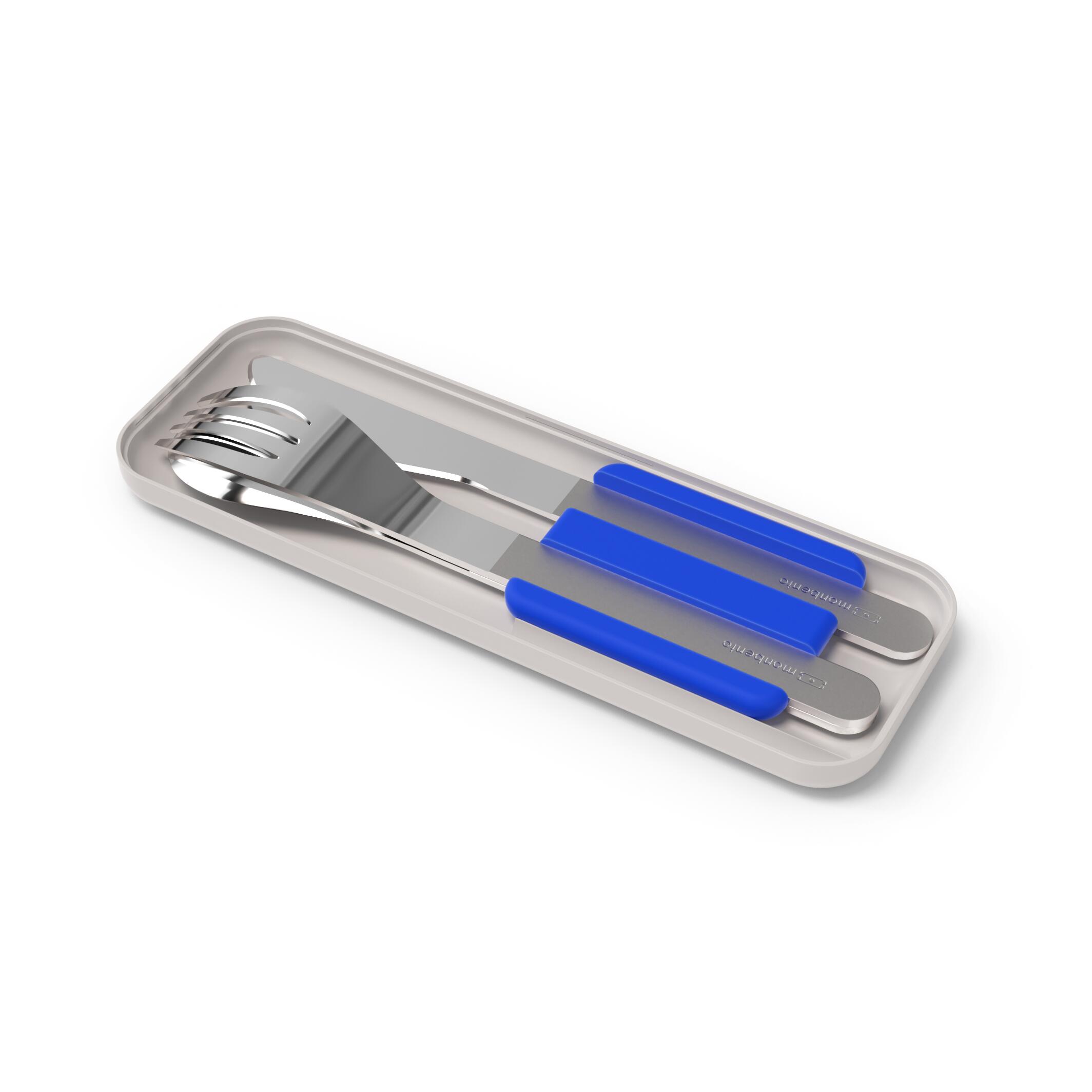 Set boite repas 2x500ml - 1L Bleu/Vert + accessoires|Adulte|Bureau, pique-nique 5/6