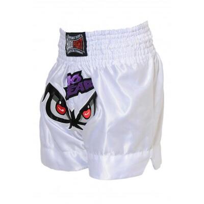 Pantaloncini da boxe thailandese No Fear bianchi