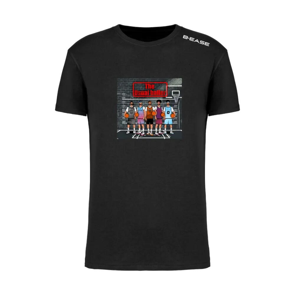 B-ease - T-shirt Basketball - Usual Ballers - T-shirt Manches Courtes - Noir - Decathlon
