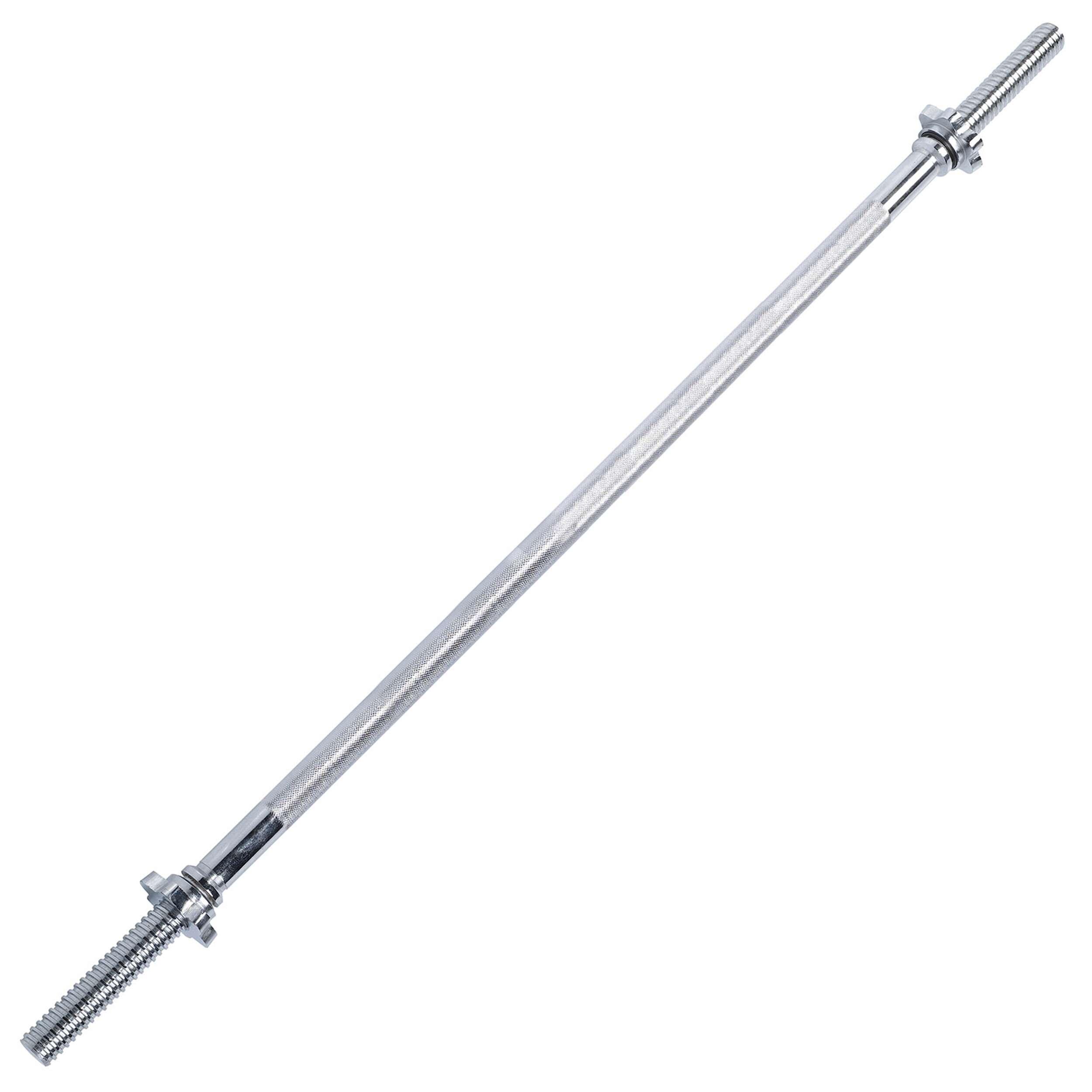 Tunturi - Barre À Disque Barbell 180cm, Vis, Chrome - Barre D'Haltérophilie - Gris - No Size - Decathlon