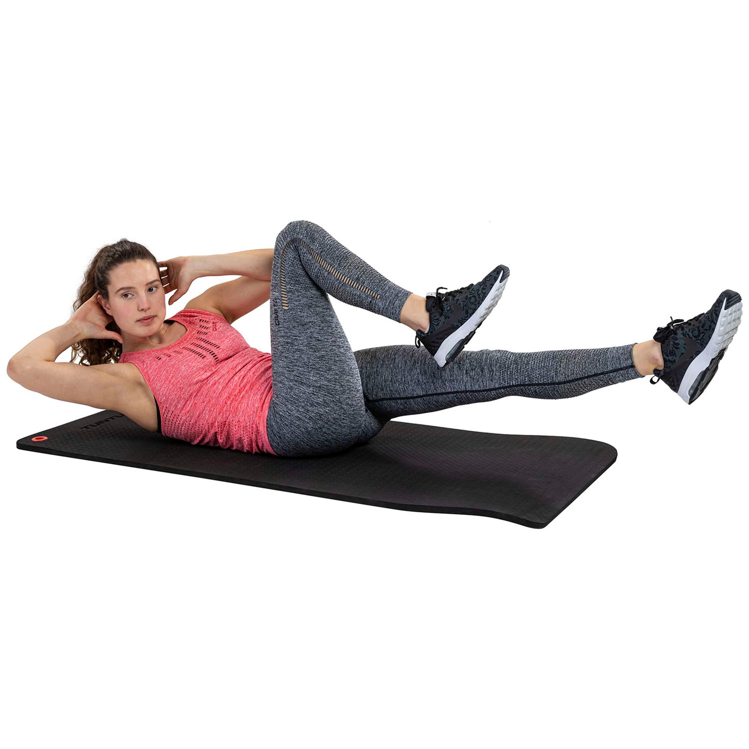 Tunturi professionelle TPE Fitnessmatte 140 cm Schwarz 3/5