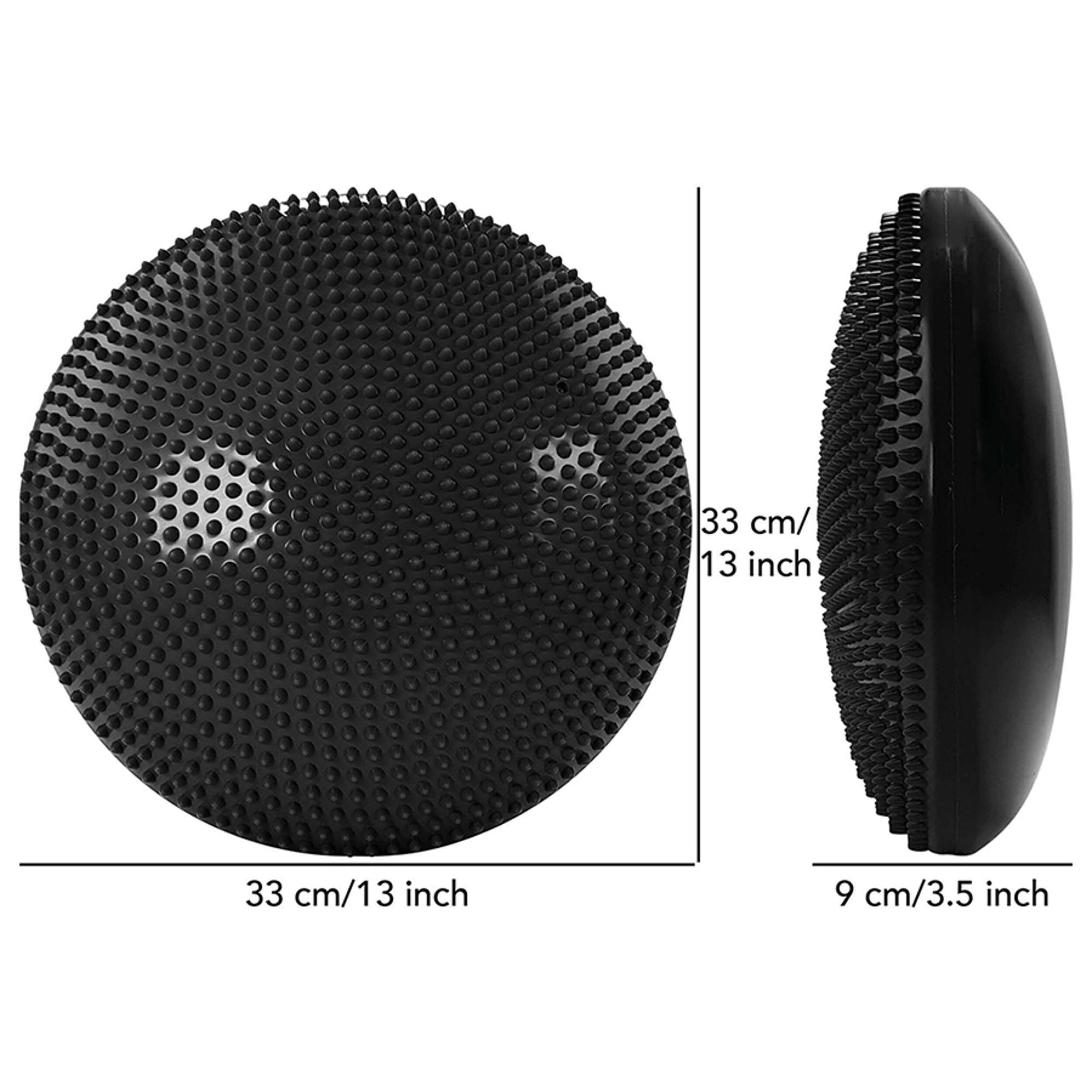 Cojín de equilibrio air stepper yoga gimnasia negro 6/7