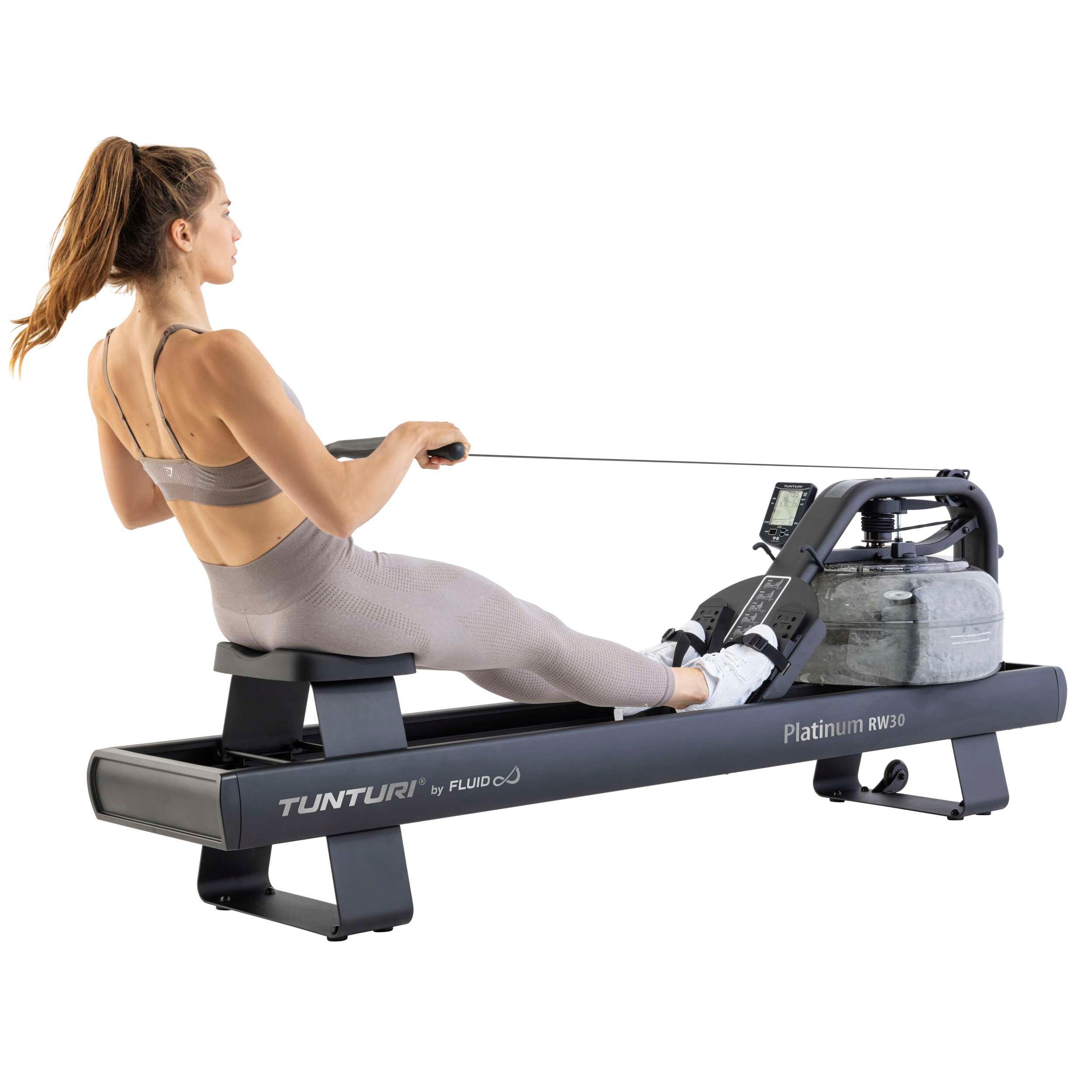Rameur - 10 niveaux de résistance à l'eau - Pour la maison - Platinum RW30 2/7