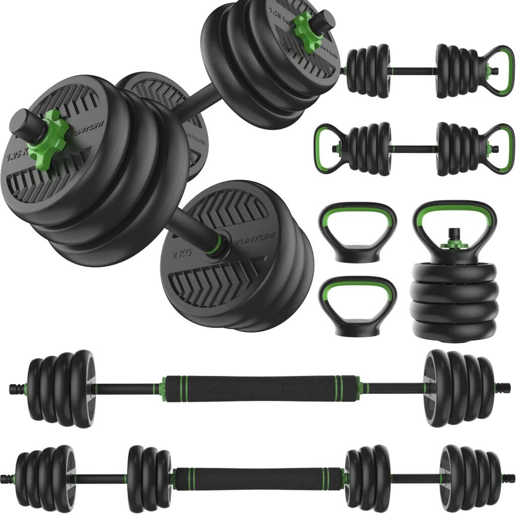 Vinyl Barbell and Dumbbells - 28 kg Barbell Set - Barbell with Weights - Set