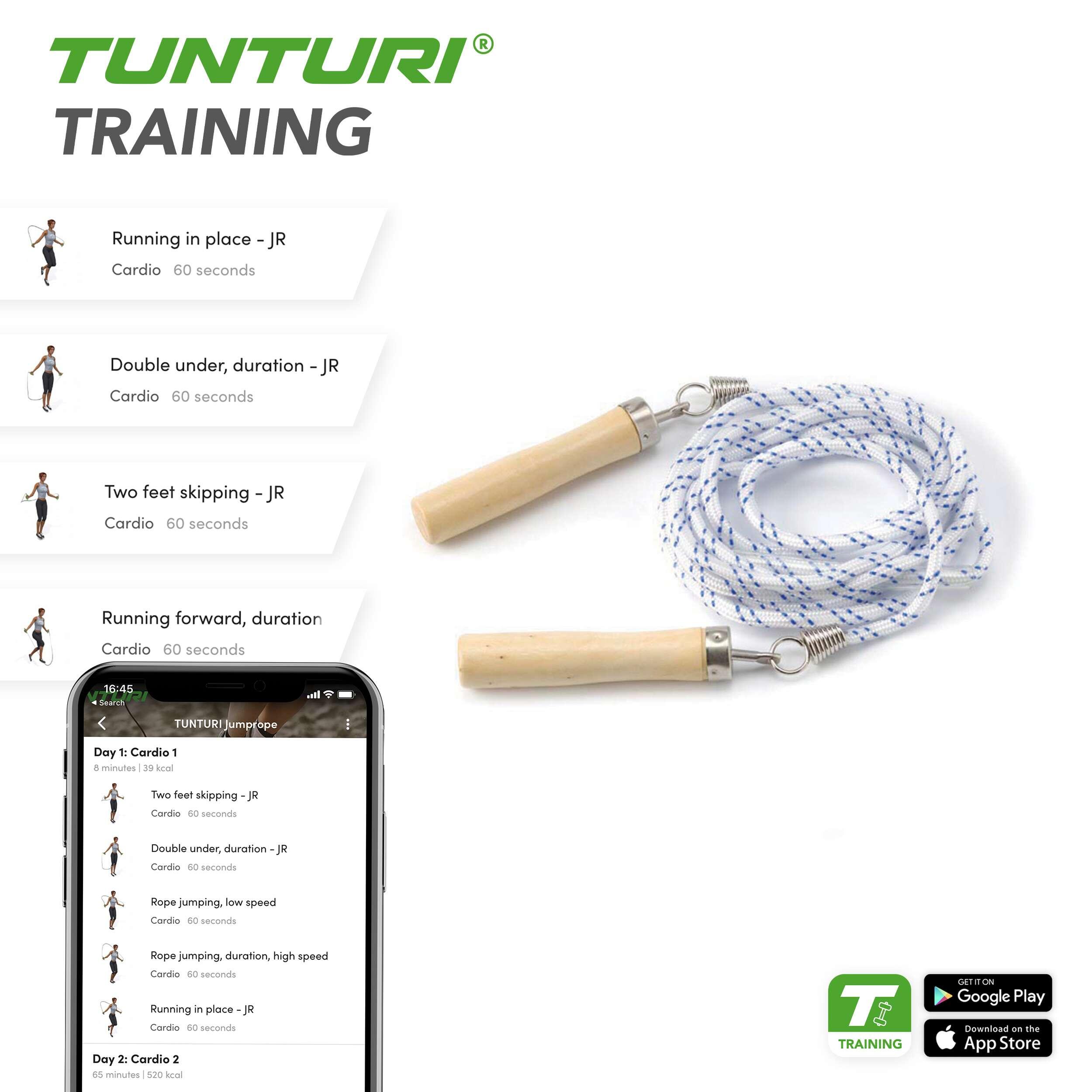 Tunturi Nylon Springseil Weiss 3/3