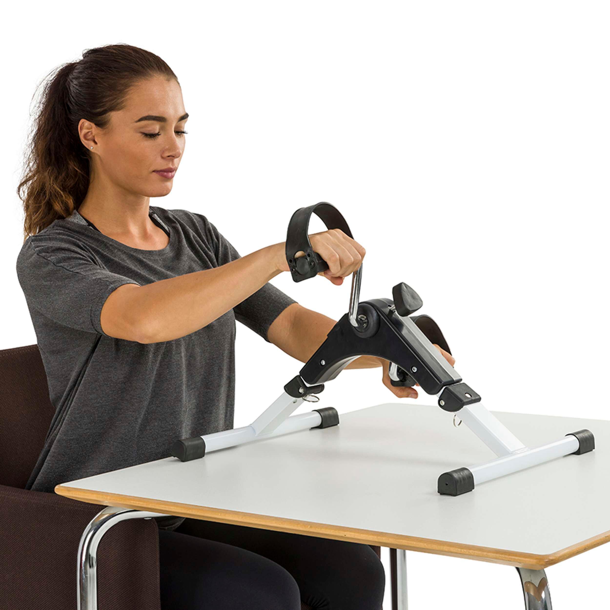 Mini-vélo d'appartement fitness pliable Easy blanc 3/8