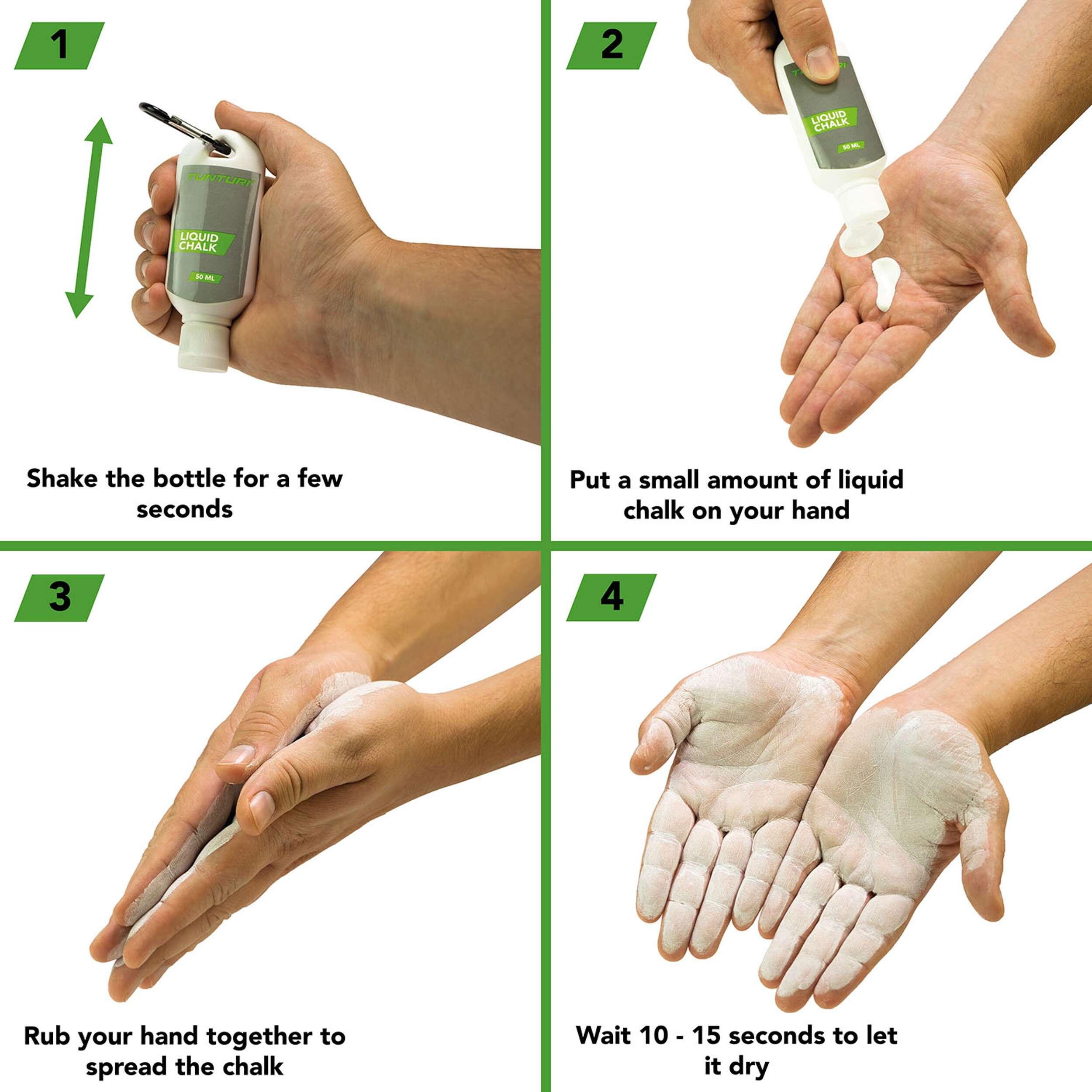 Magnésium liquide Tunturi 50 ml blanc avec mousqueton 3/5