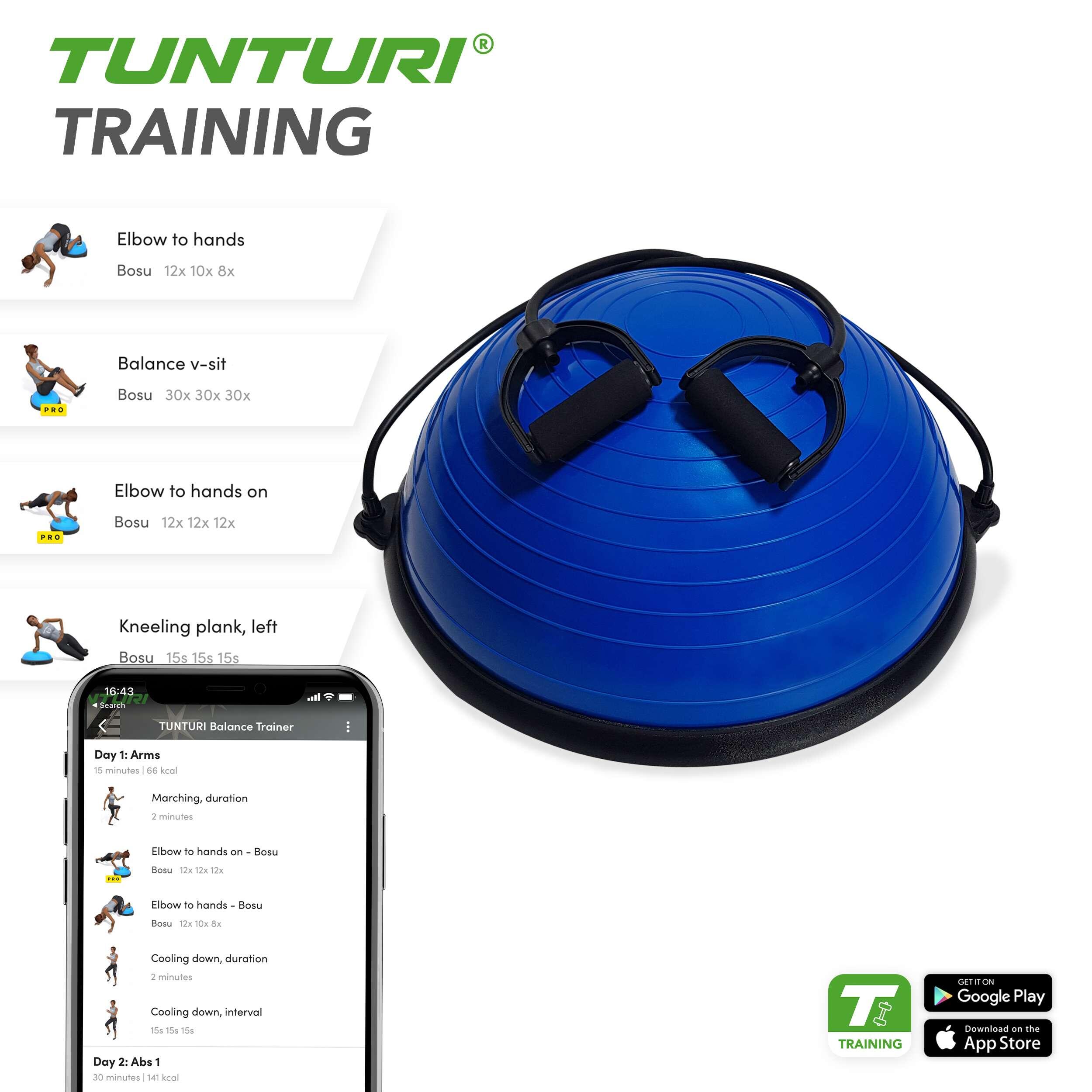 Tunturi Balance Trainer mit Griffen Blau 4/7