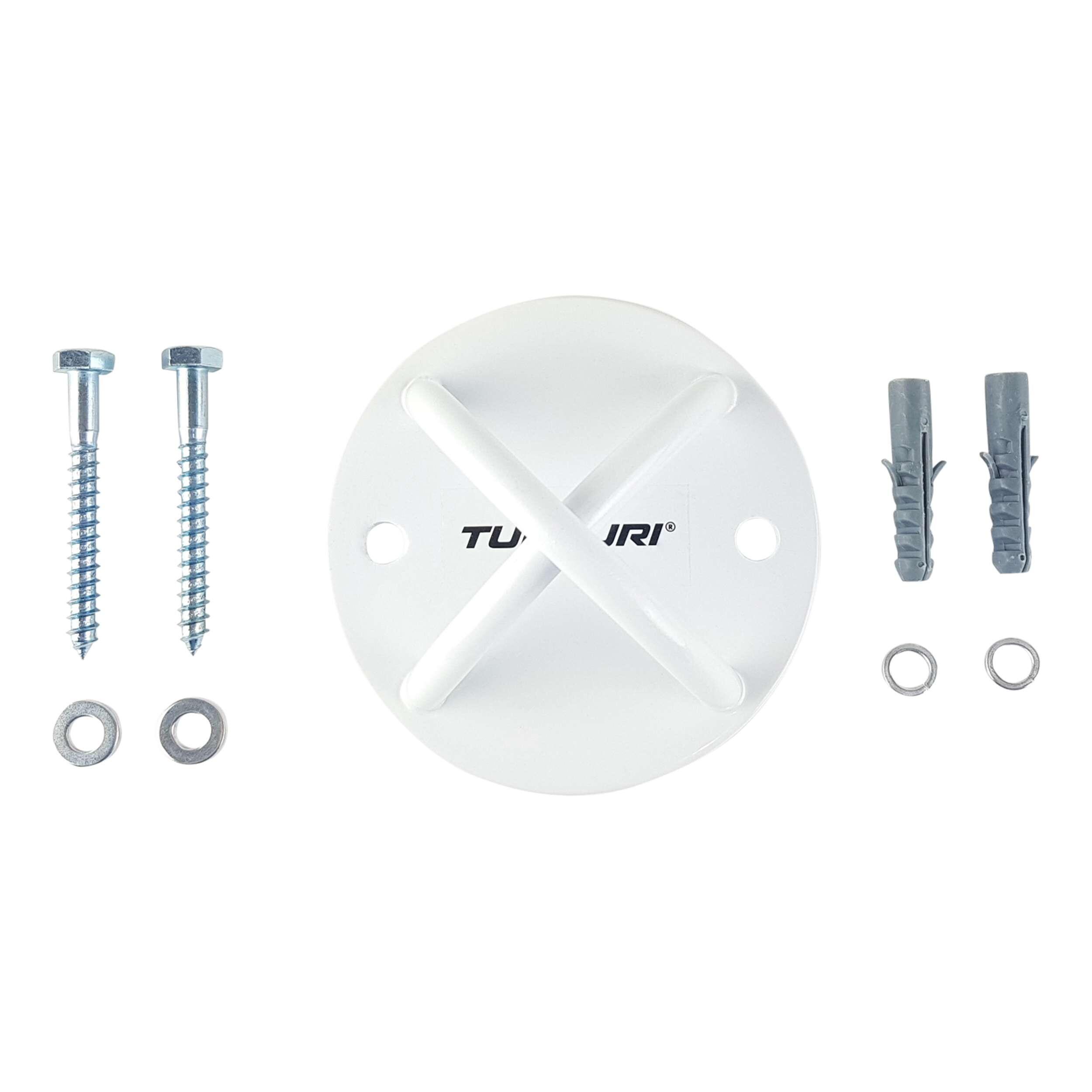 Tunturi Schlingentrainer Halterung - Suspension Trainer Weiss 3/4