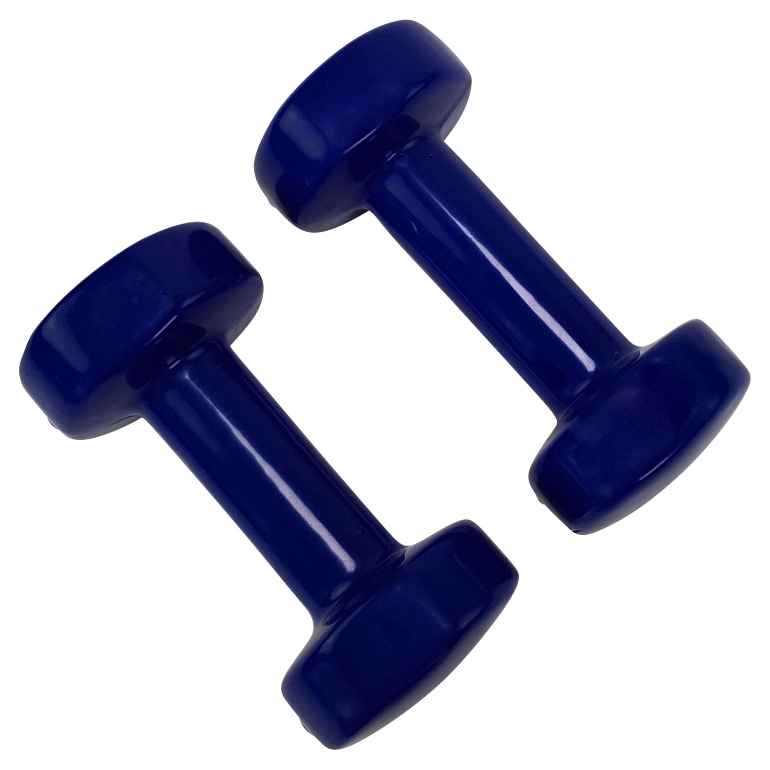 Haltères vinyle 4kg bleu, la paire 5/8