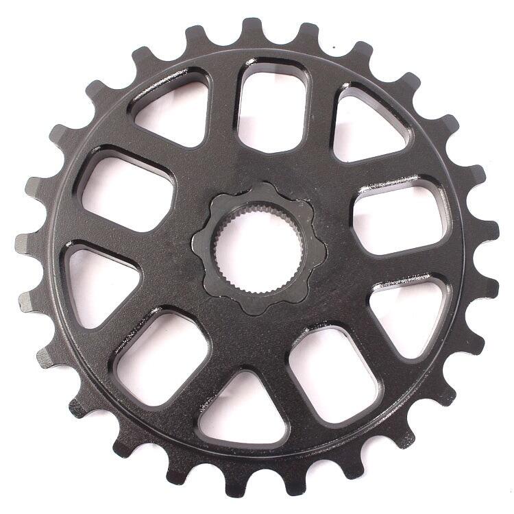 BMX CHAINRING BLACK SPLINE DRIVE 25T KHEBIKES