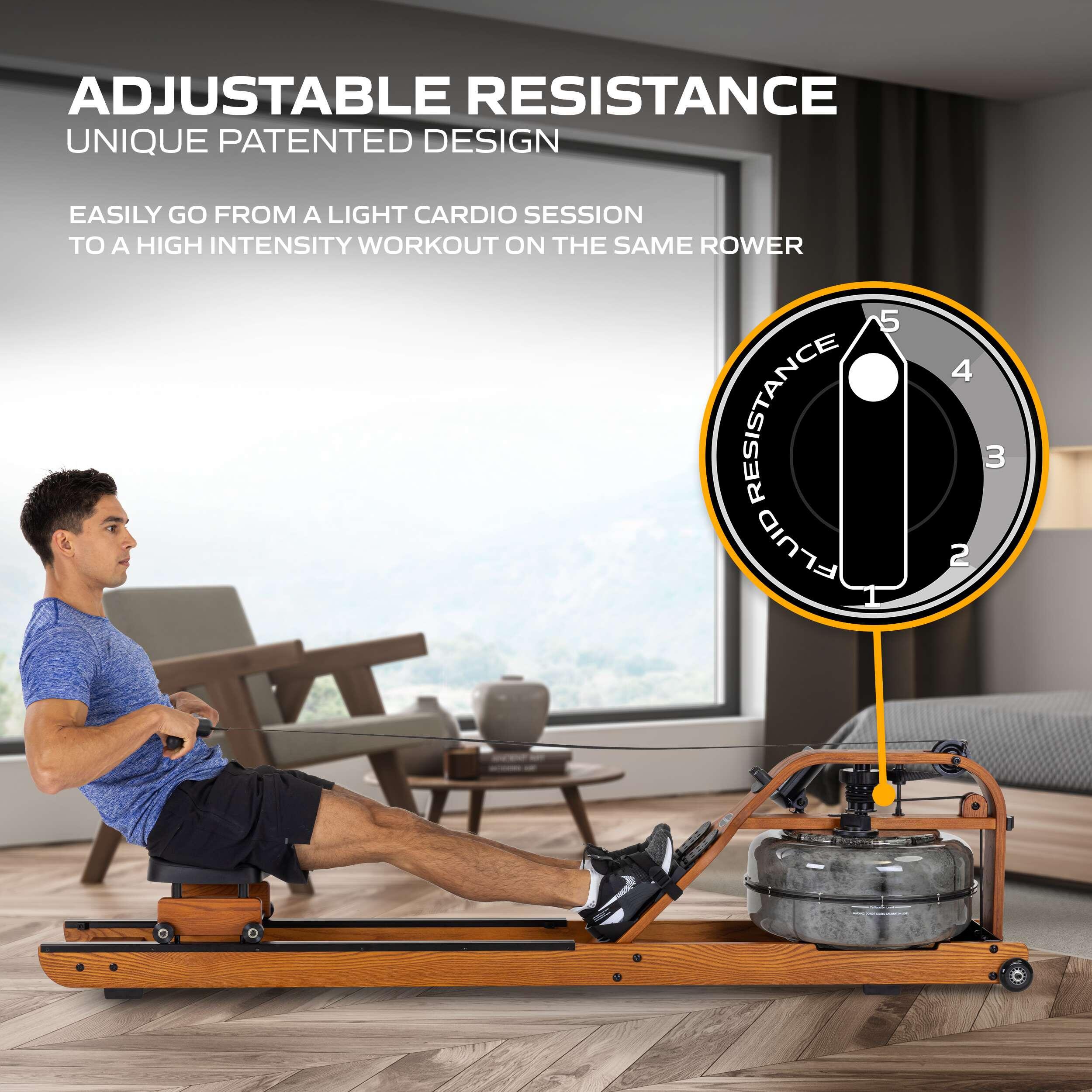 Viking 3V + Support pour smartphone - Appareil d'aviron - 5 résistances - Fluid 3/7