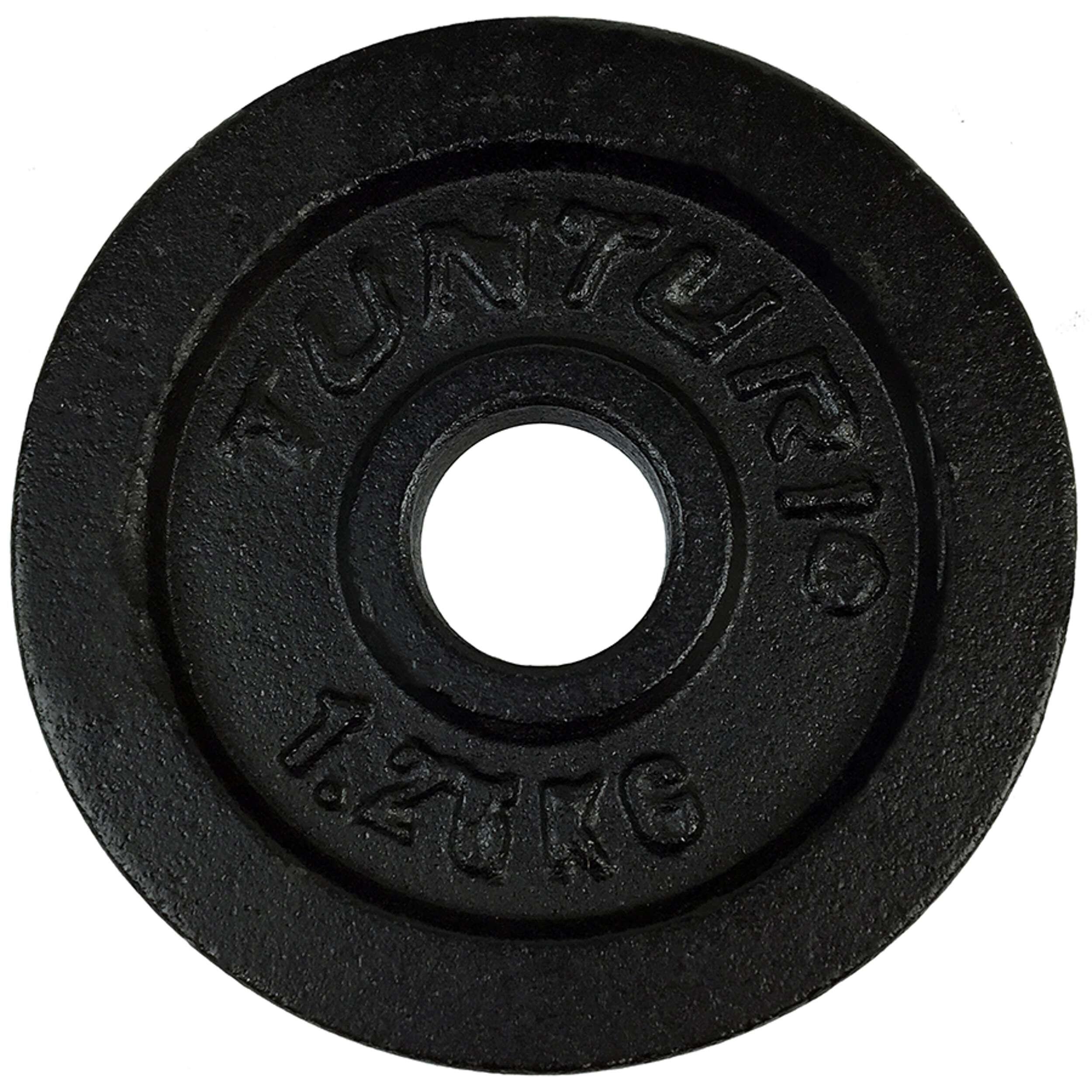Weight plates - cast iron weight plates Black 1.25kg, Pair 3/4