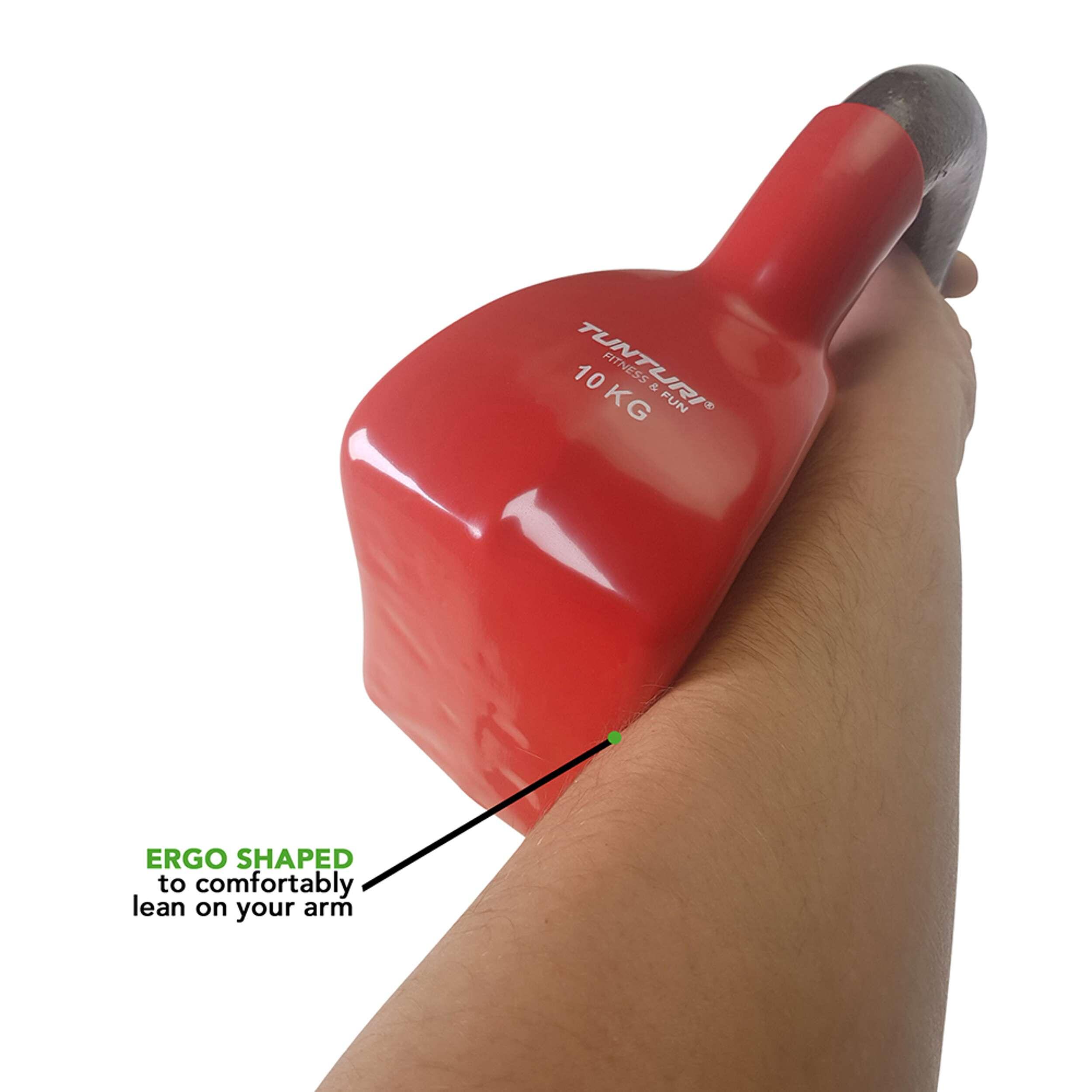 Kettlebell vinyle 4kg rouge 5/8