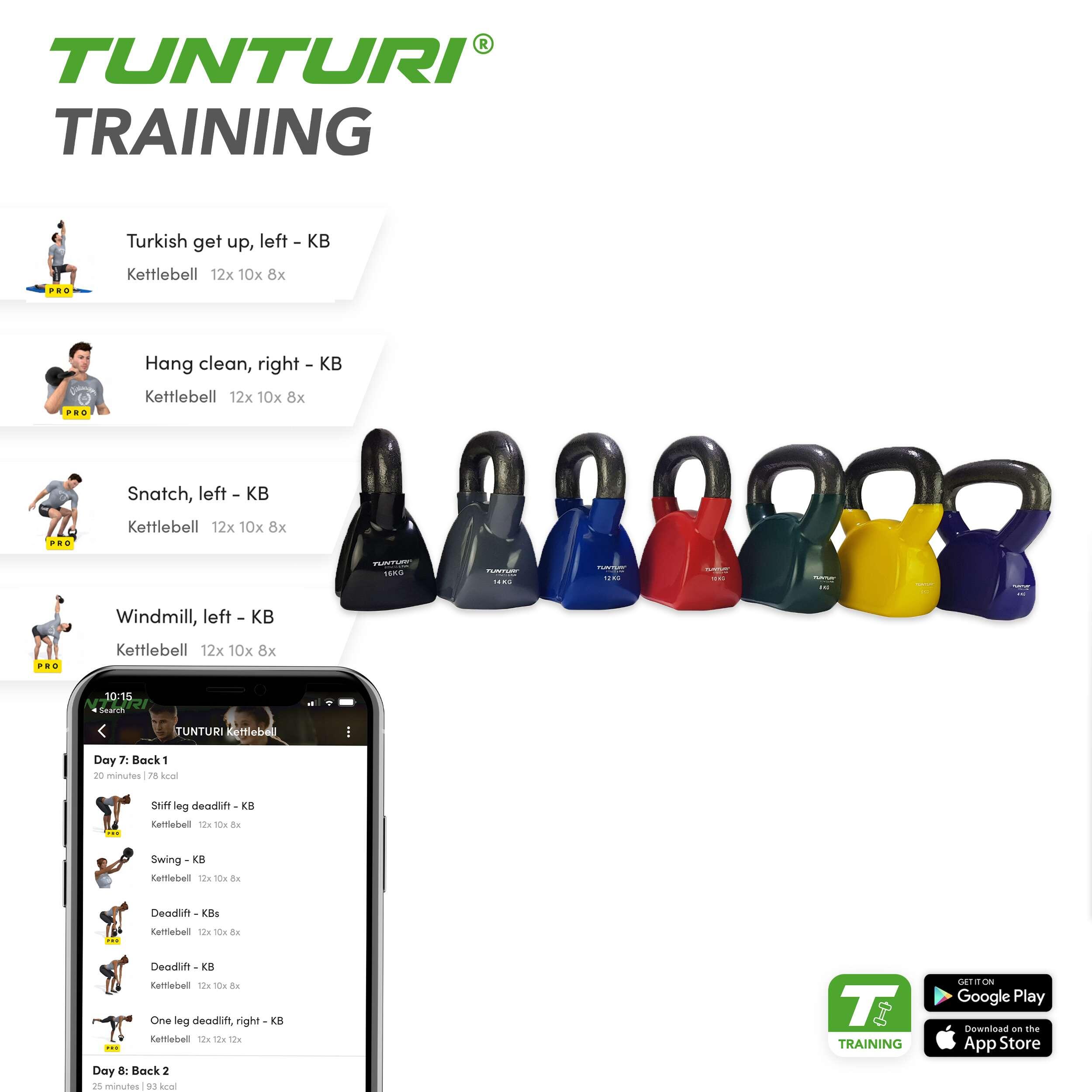 Kettlebell vinilo 14kg gris 4/7