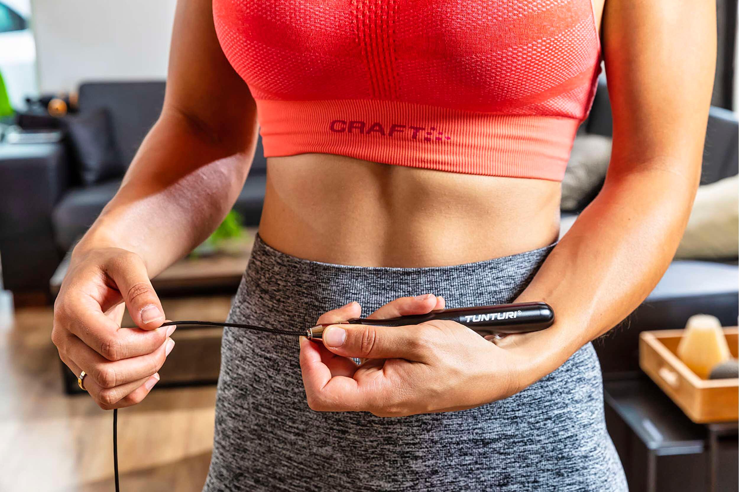 Švihadlo profesionální nastavitelné TUNTURI PRO Adjustable Speed Rope 6/7