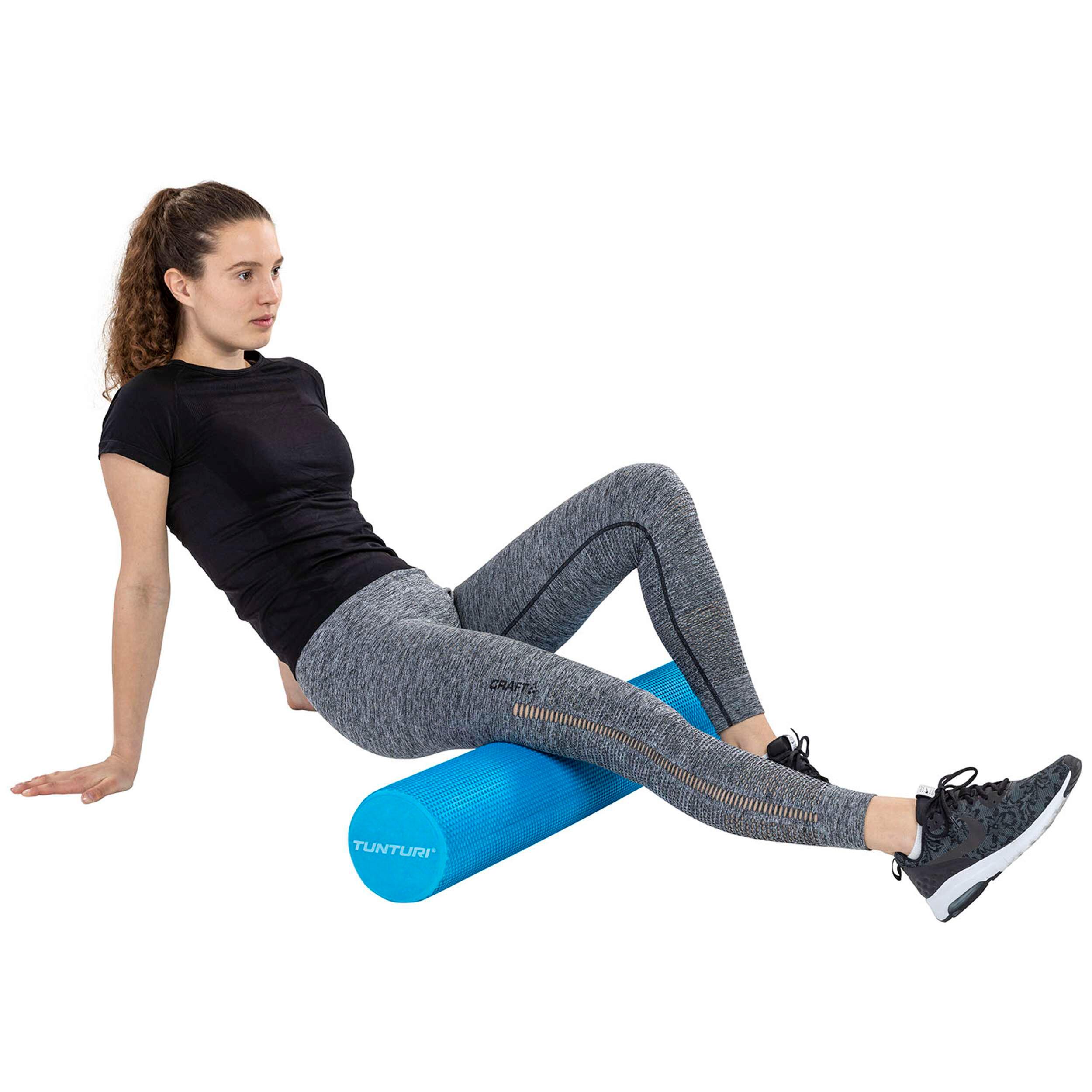 Rouleau de massage yoga 90cm EVA bleu 5/6