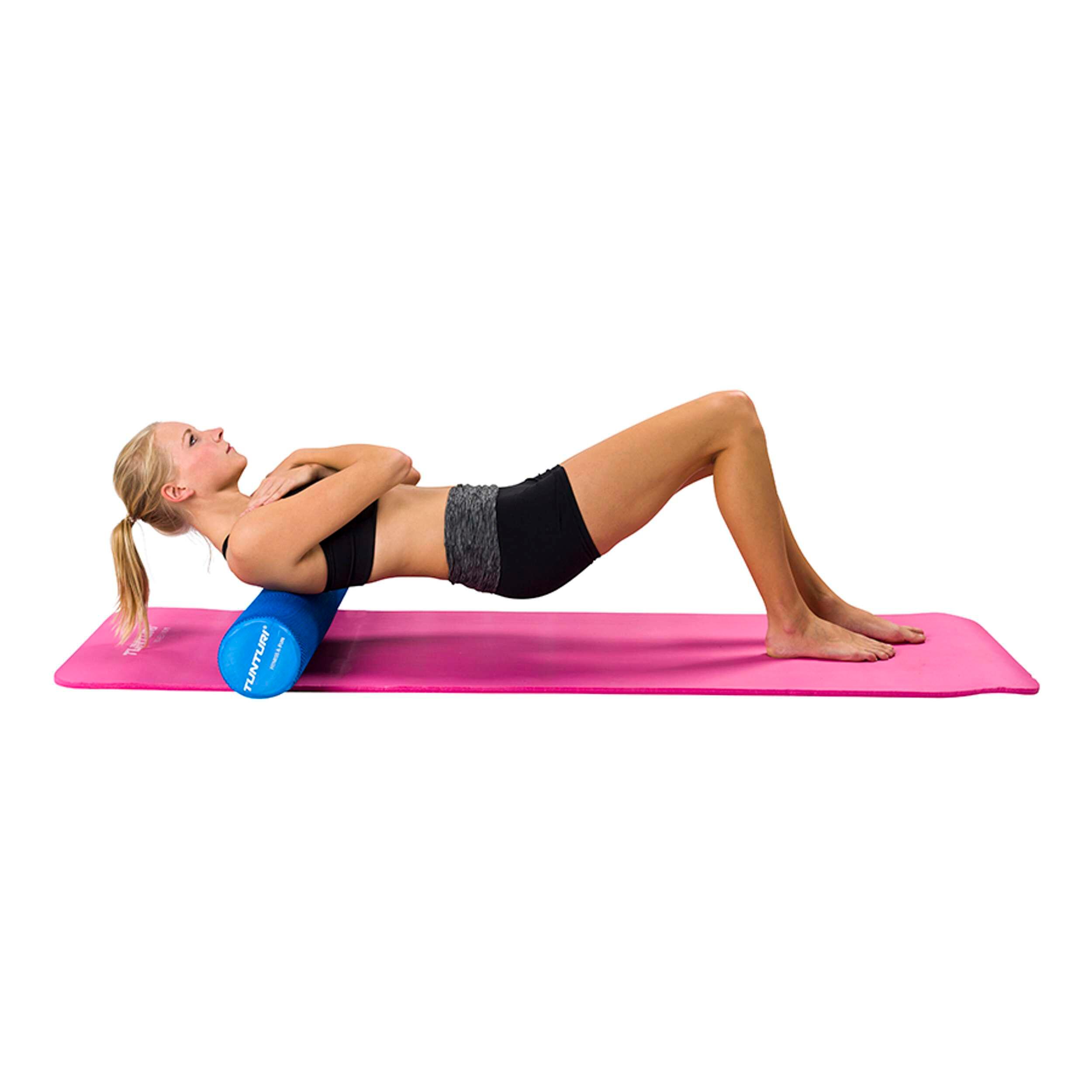 Rouleau de massage yoga 90cm EVA bleu 6/6