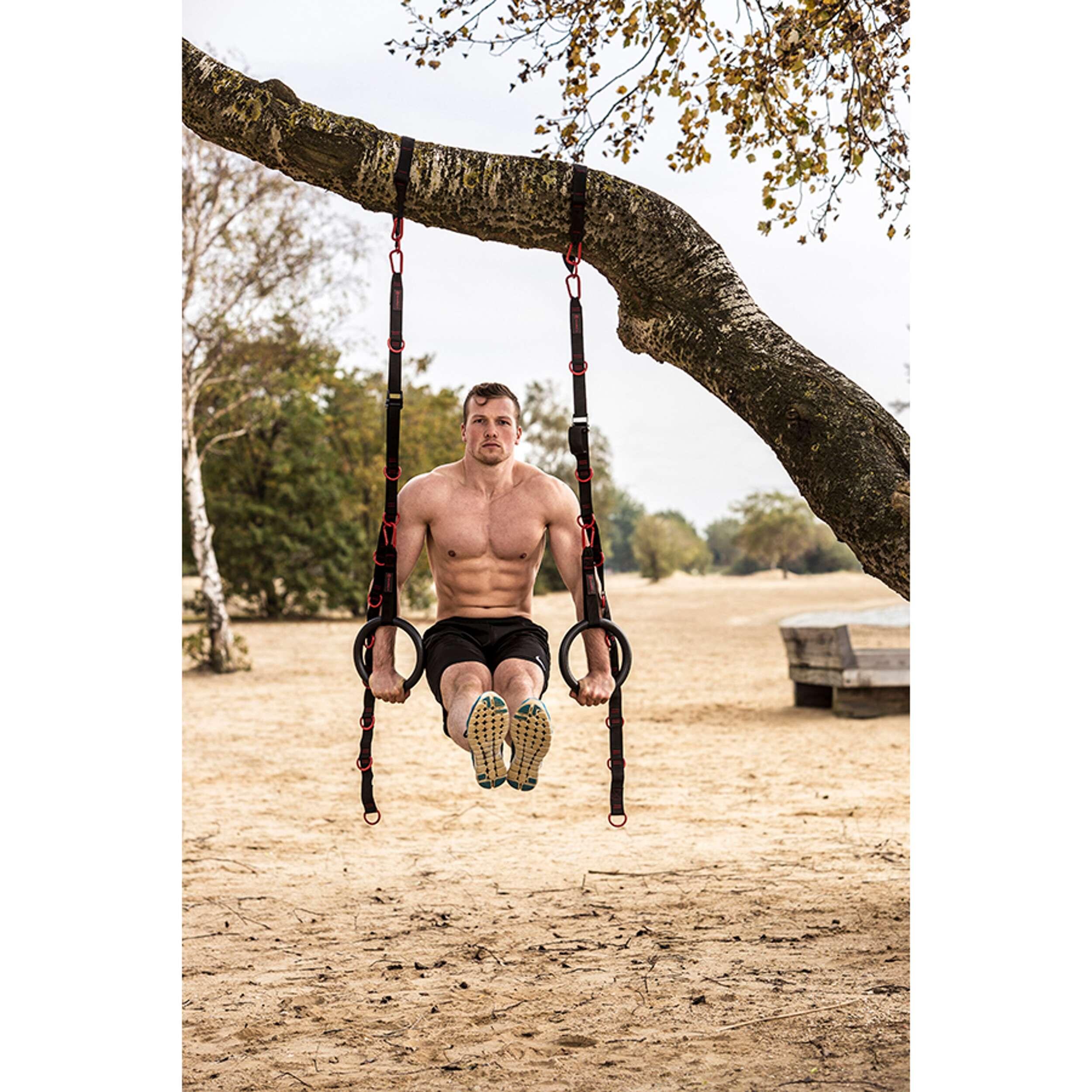 Tunturi Cross Trainer Set Schwarz mit Rot 4/7