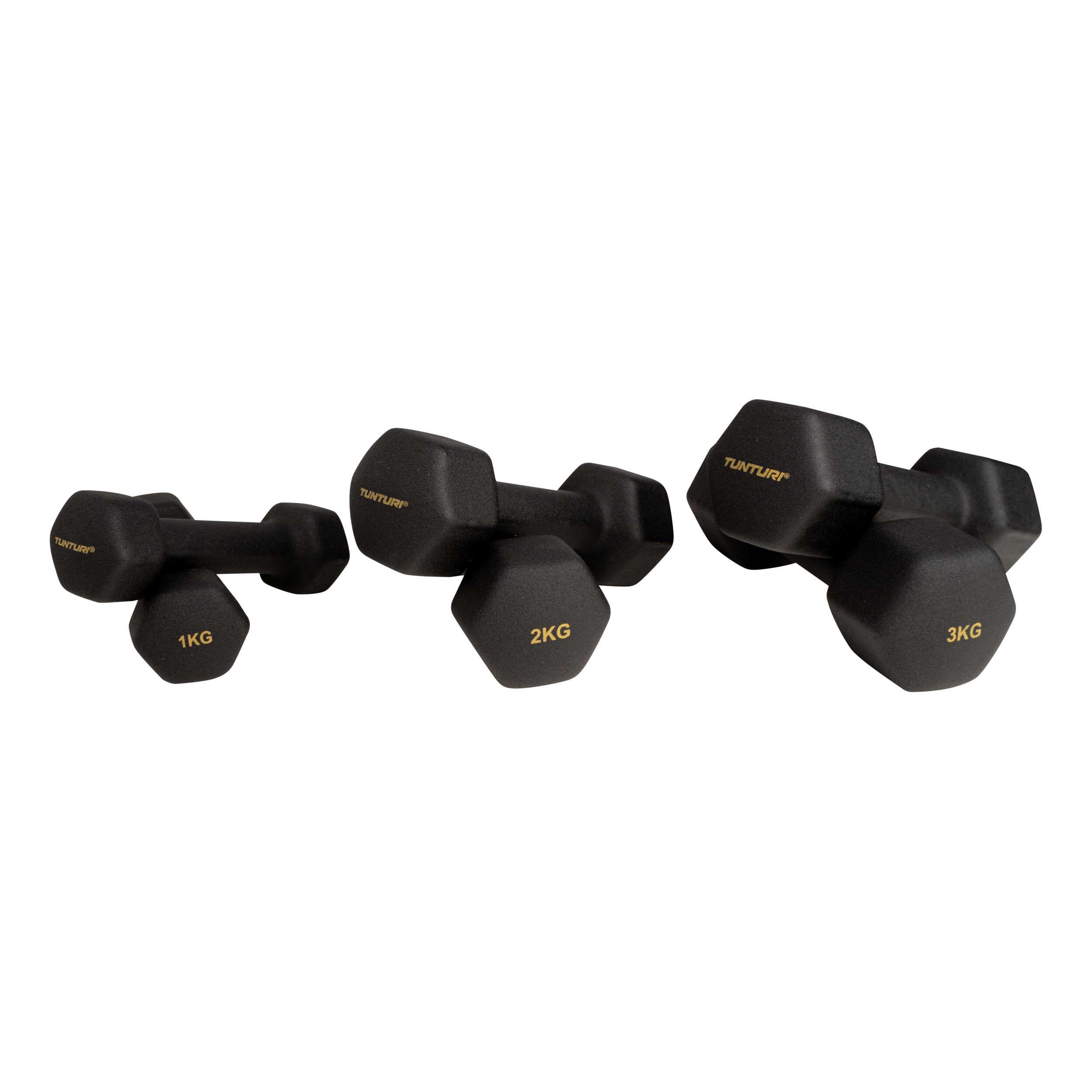 Jeu d'haltères - 3 paires - Support de rangement inclus - noir - Pour la maison 4/8