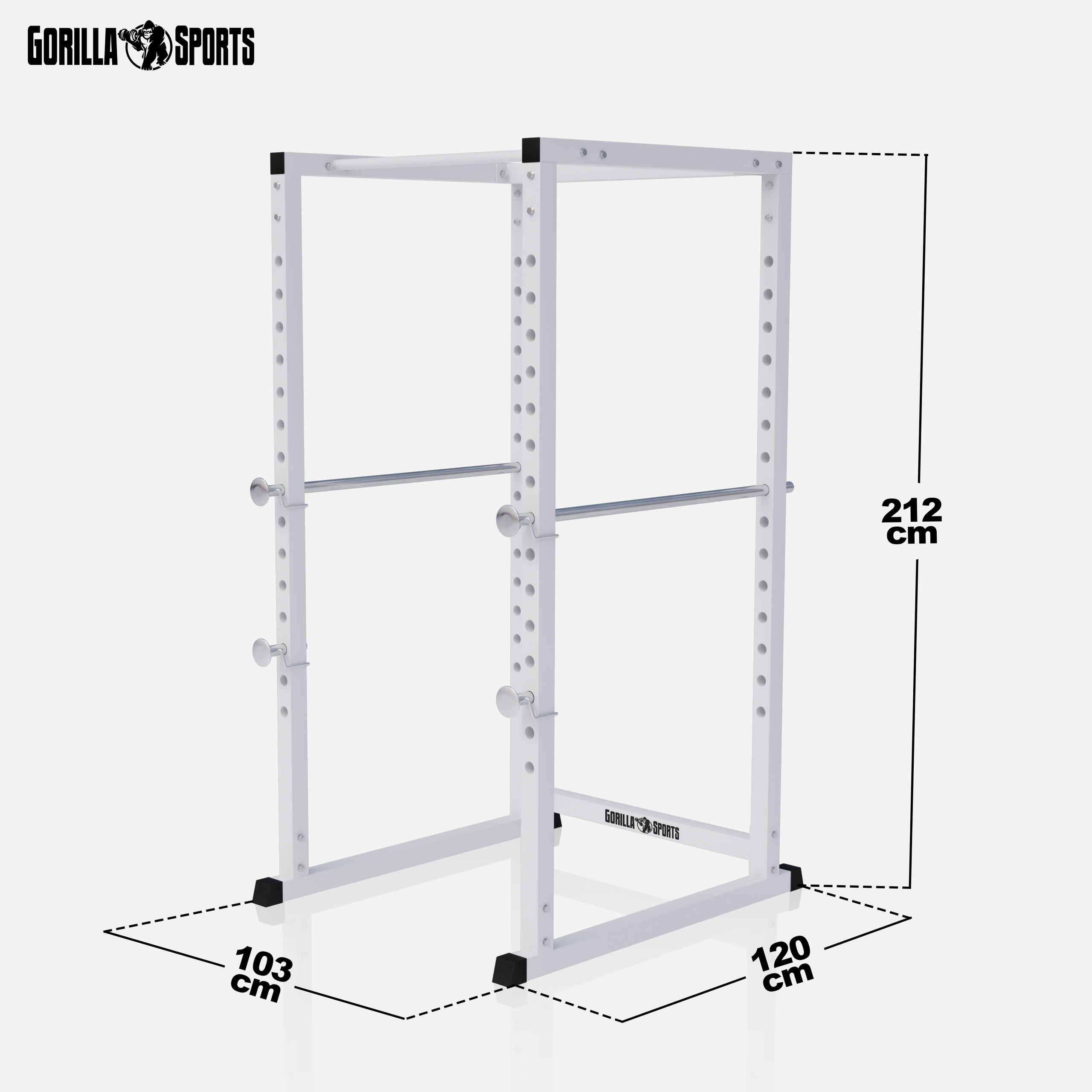 Rack Musuclación y Corss Training Gorilla Sports Blanco 2/7