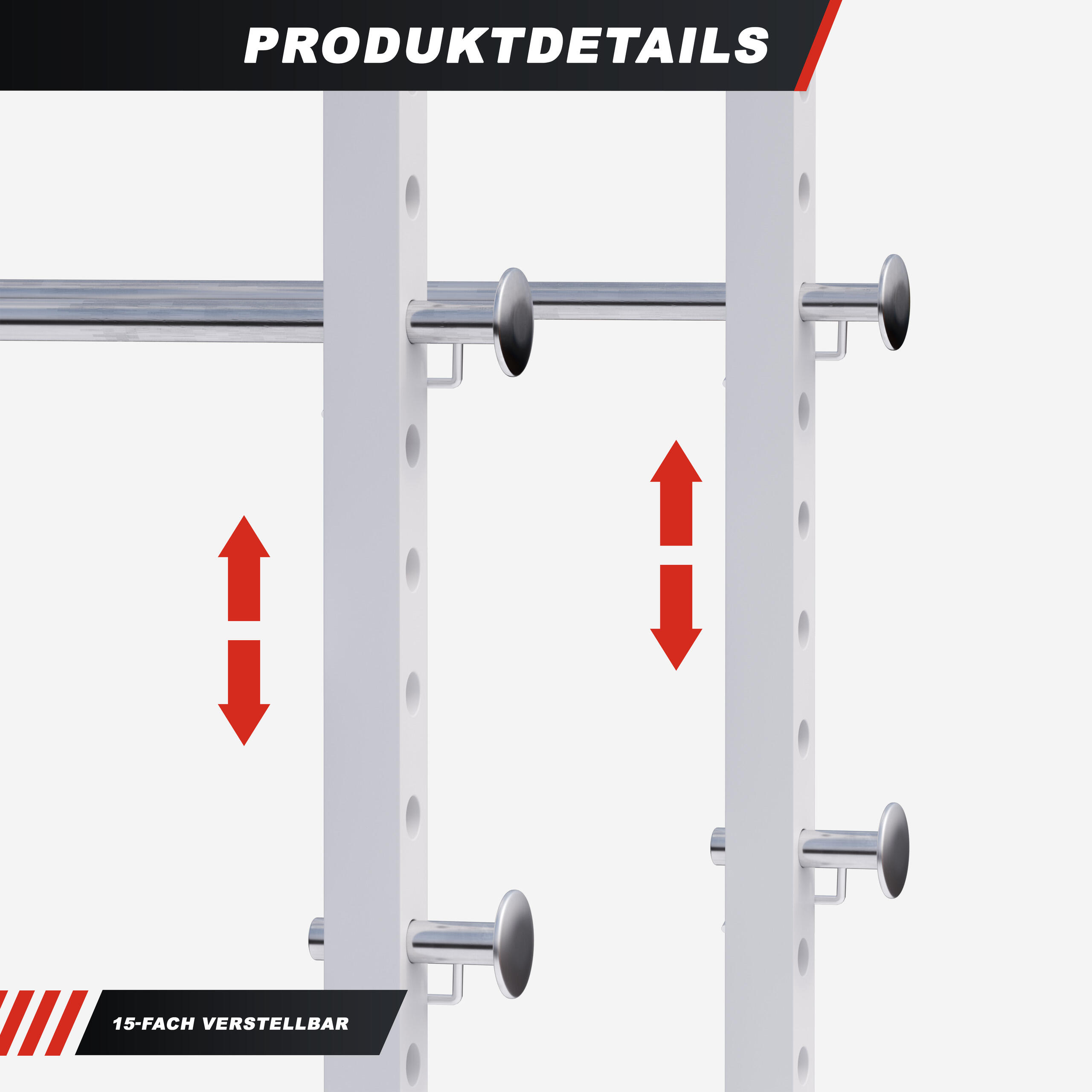 Rack Musuclación y Corss Training Gorilla Sports Blanco 4/7