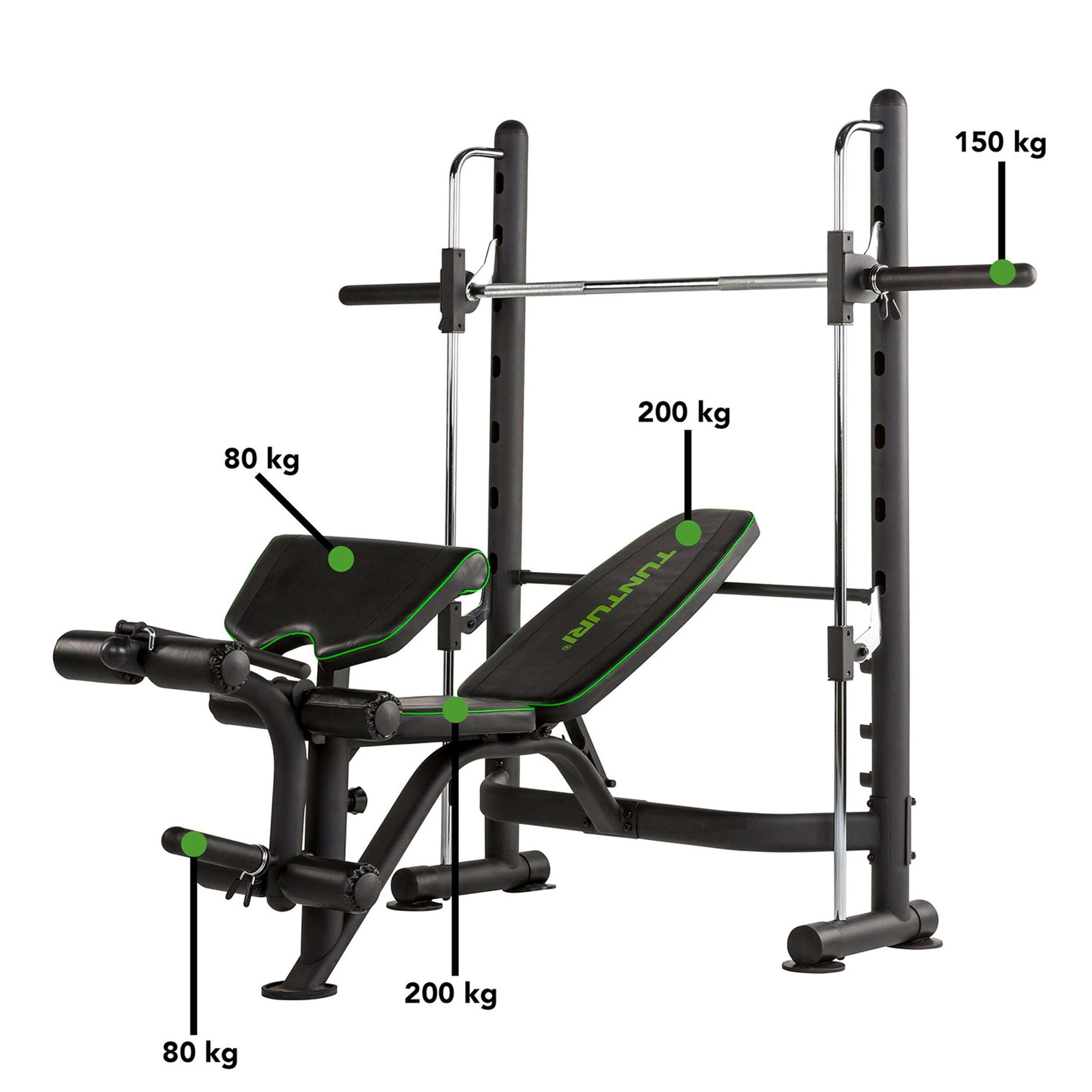 Aparato de cargas guiadas máquina de gimnasio Tunturi Halterbank SM60 5/7