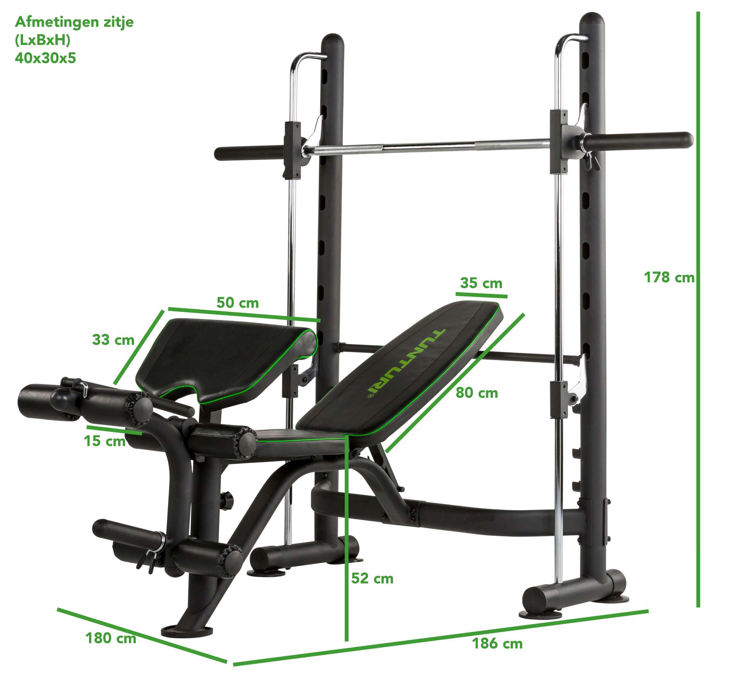 Aparato de cargas guiadas máquina de gimnasio Tunturi Halterbank SM60 6/7
