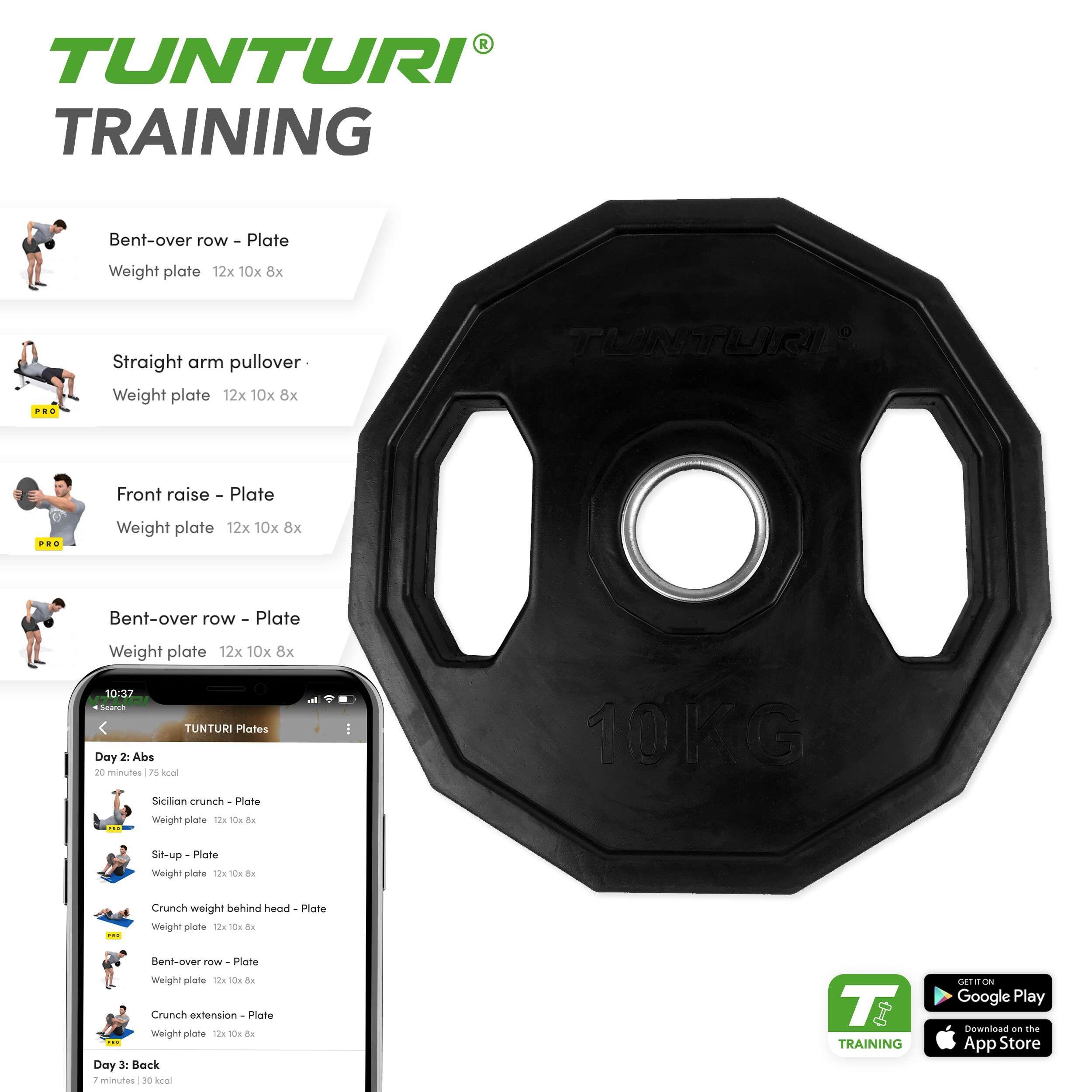 Discos Olimpicos Olympic Rubber Plates - 10kg. Formato: individual 3/3