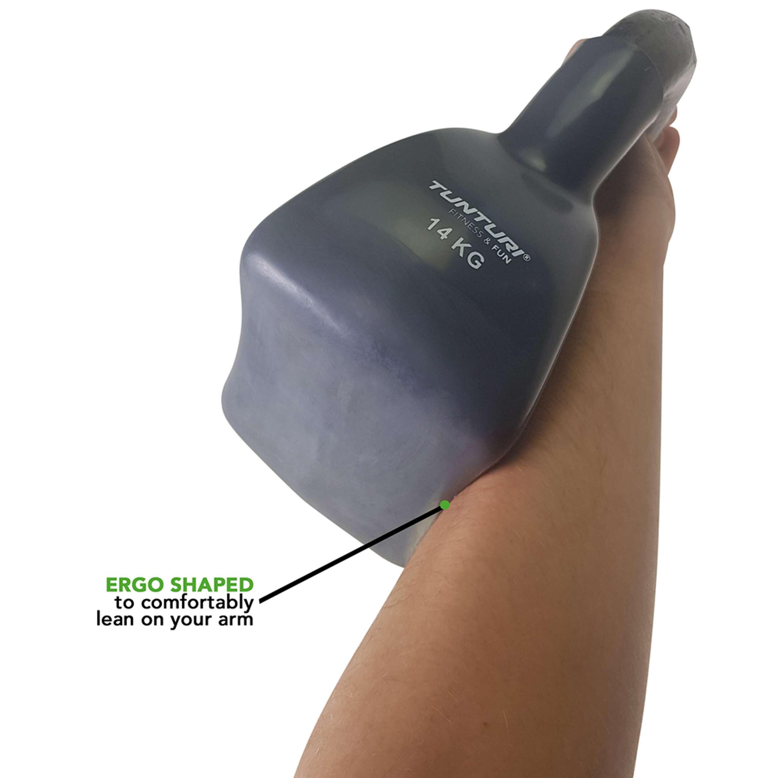 Kettlebell vinilo 14kg gris 5/7