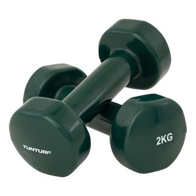 Dumbbell set - vinyl - rood