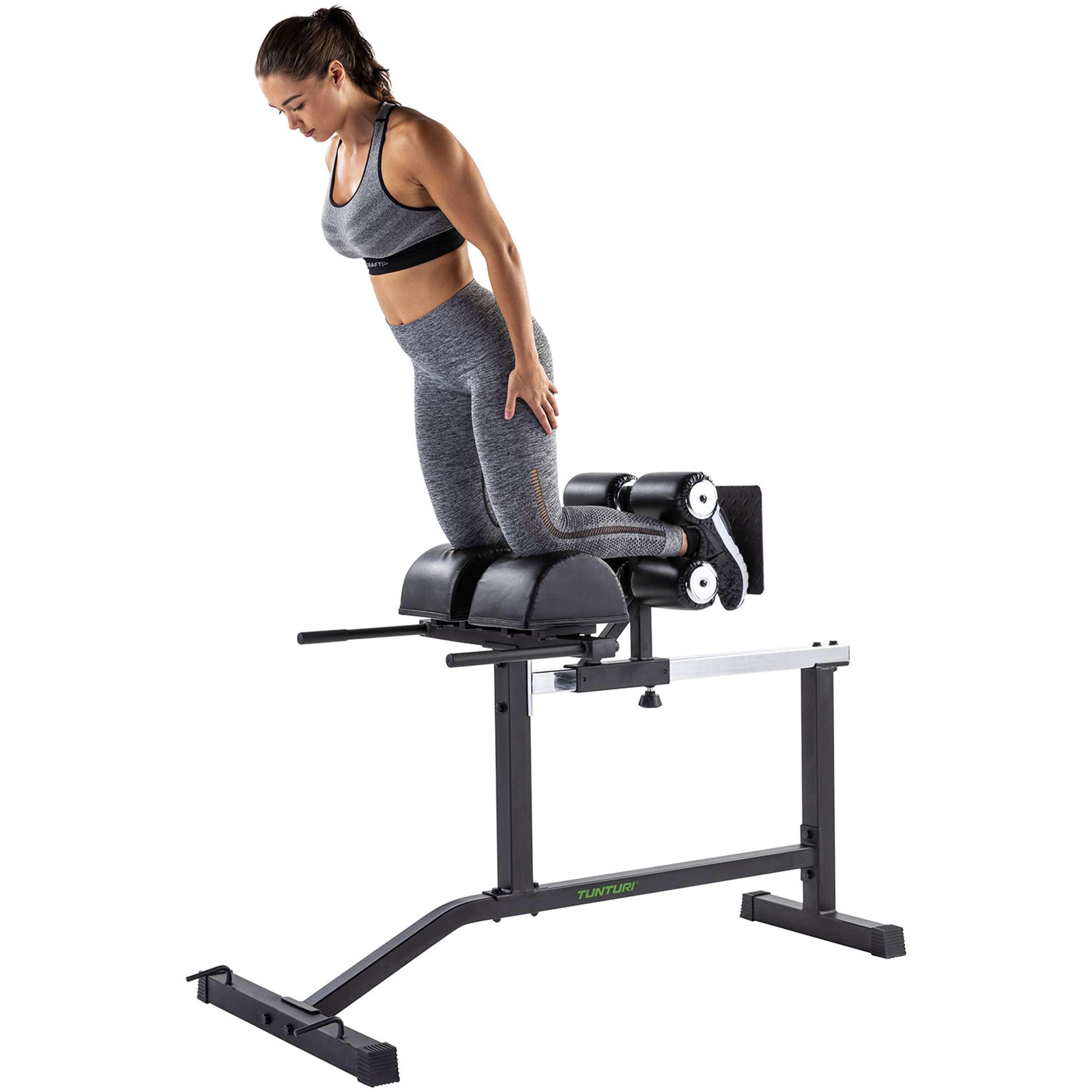Tunturi GH10 Glute Ham Developer black steel, adjustable kg 6/7