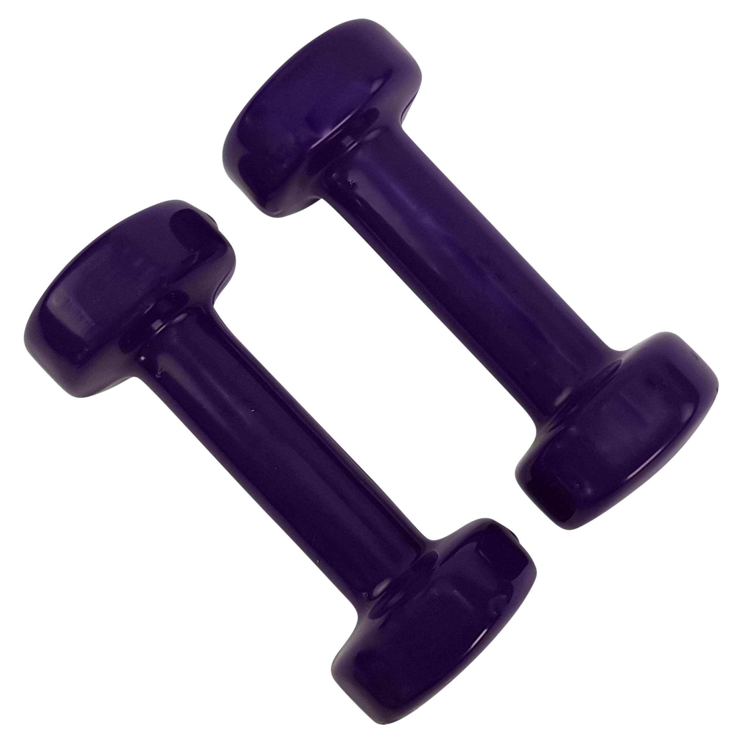 Haltères vinyle 1kg violet, la paire 6/8