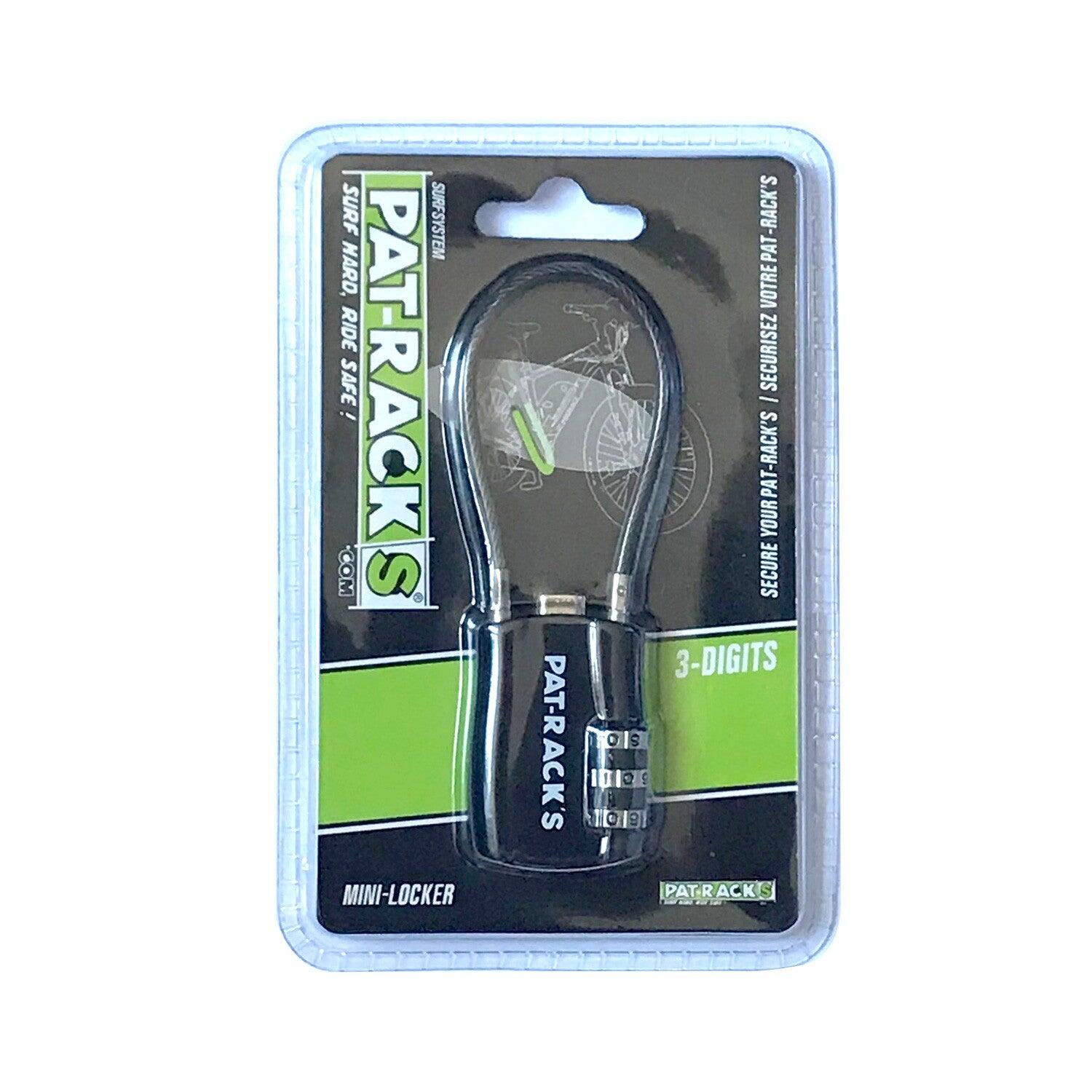 PAT RACKS - Cadenas Mini-Locker pour Velo Shortboard / Longboard ou Scooter 1/3