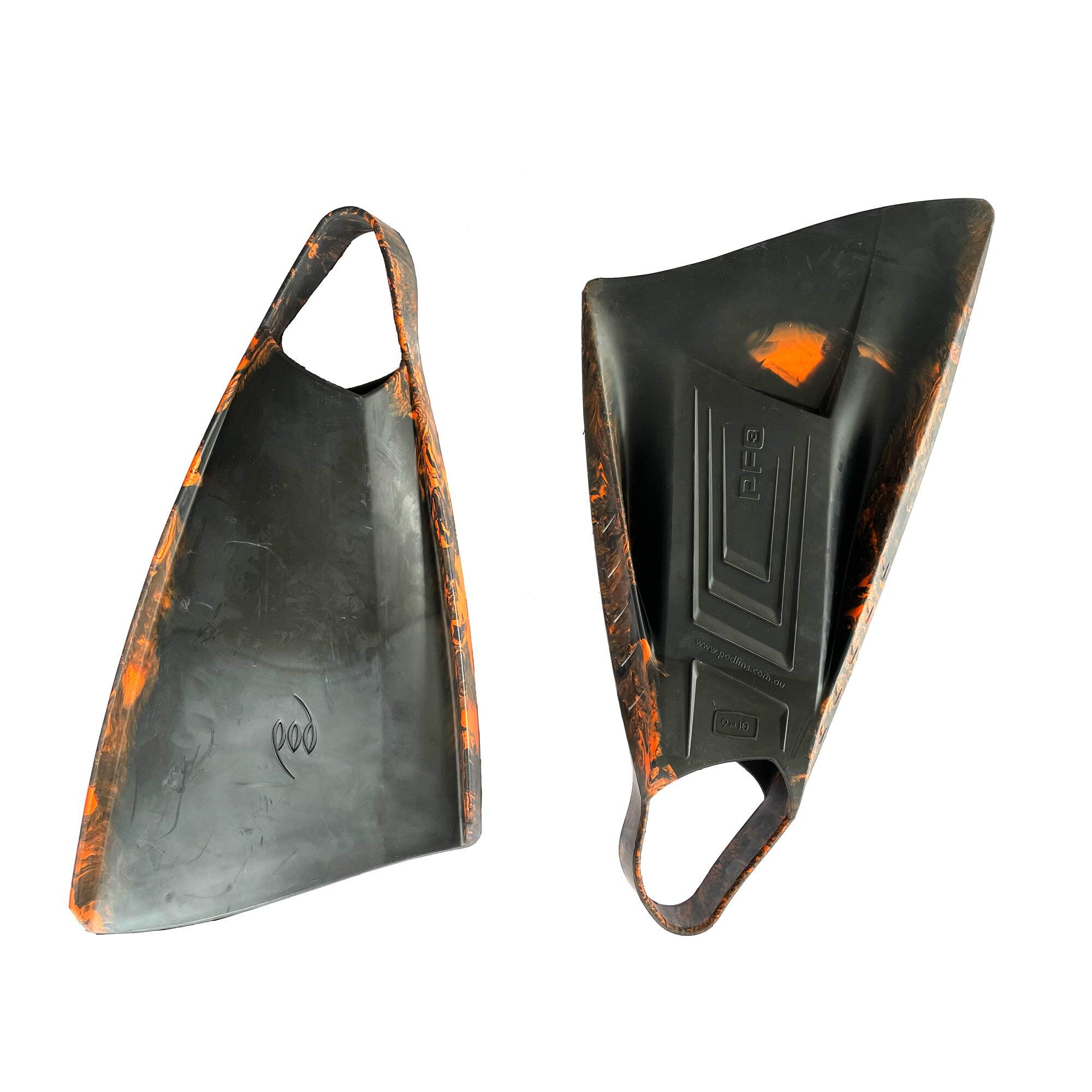POD - PF3 EVO - Palmes Bodyboard - Black / Orange 2/7