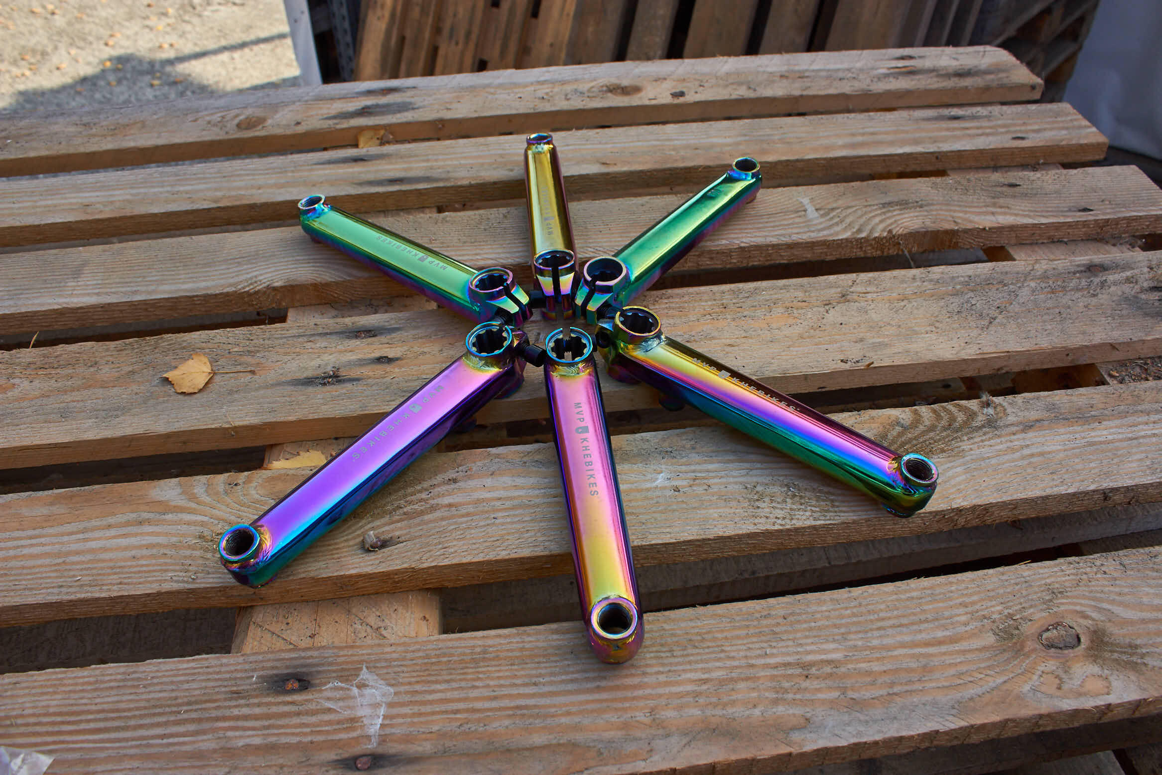 BRAS DE MANIVELLE BMX MVP 8T OIL SLICK KHEBIKES 4/4