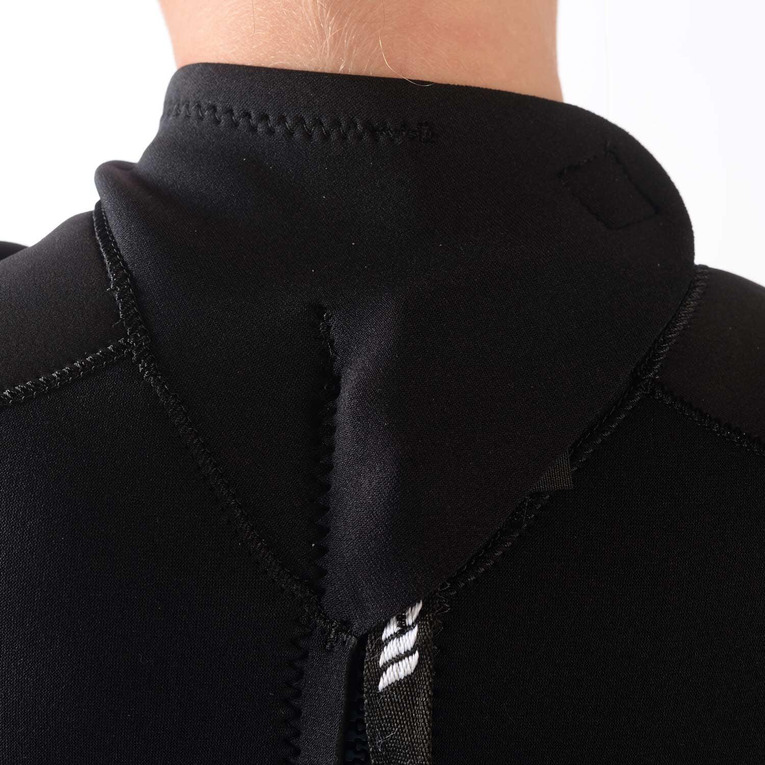 WEST - Fato de surf feminino - Fecho traseiro Enforcer Lady 3/2mm - Preto / Azul 3/3