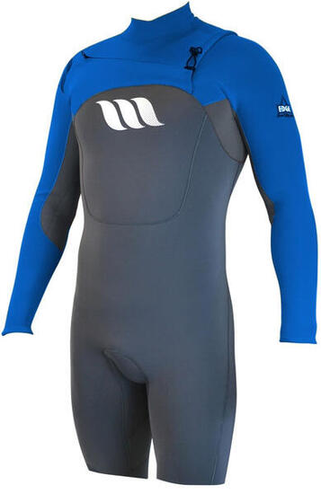 WEST - Muta da surf - Edge Spring Suit maniche lunghe zip frontale 2/2mm - Blu