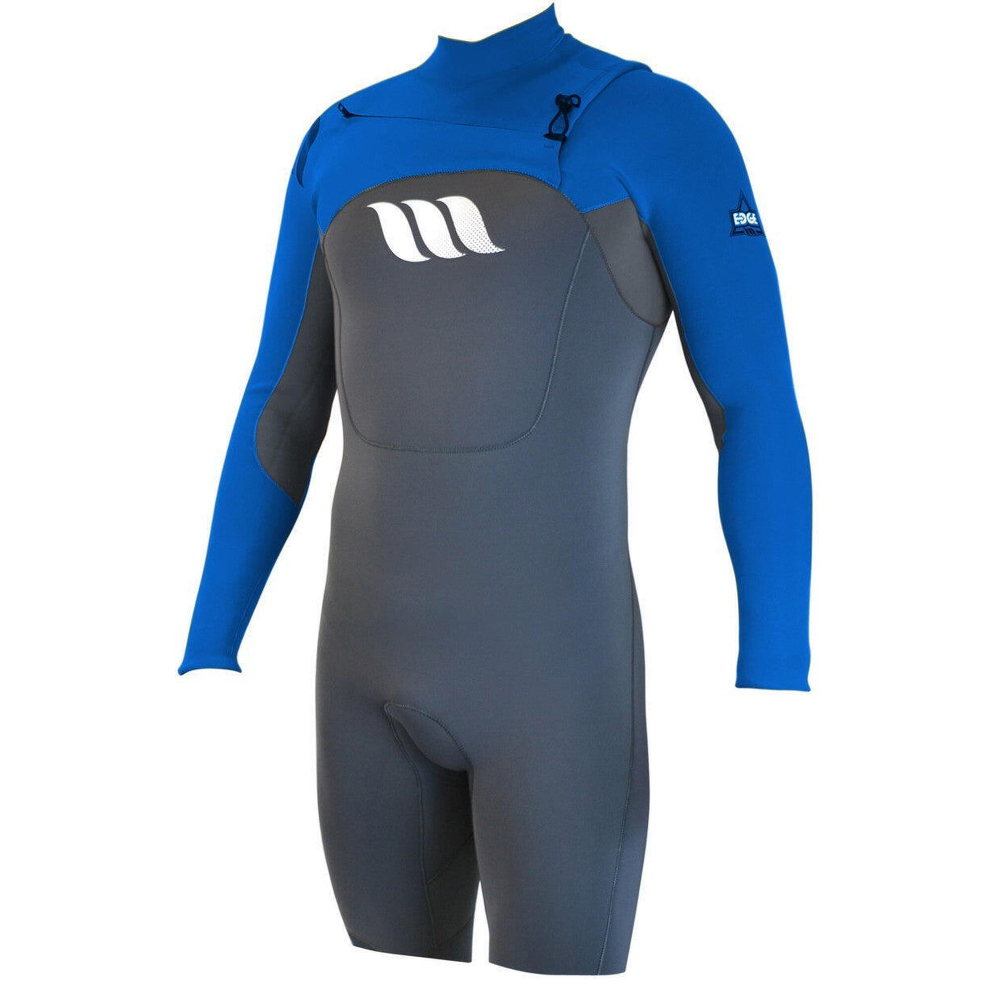 West Surfing - West - Combinaison Surf - Edge Spring Suit 2/2mm Front Zip - Blue - Combinaison De Surf - Bleu|gris - 48 Xl - Decathlon