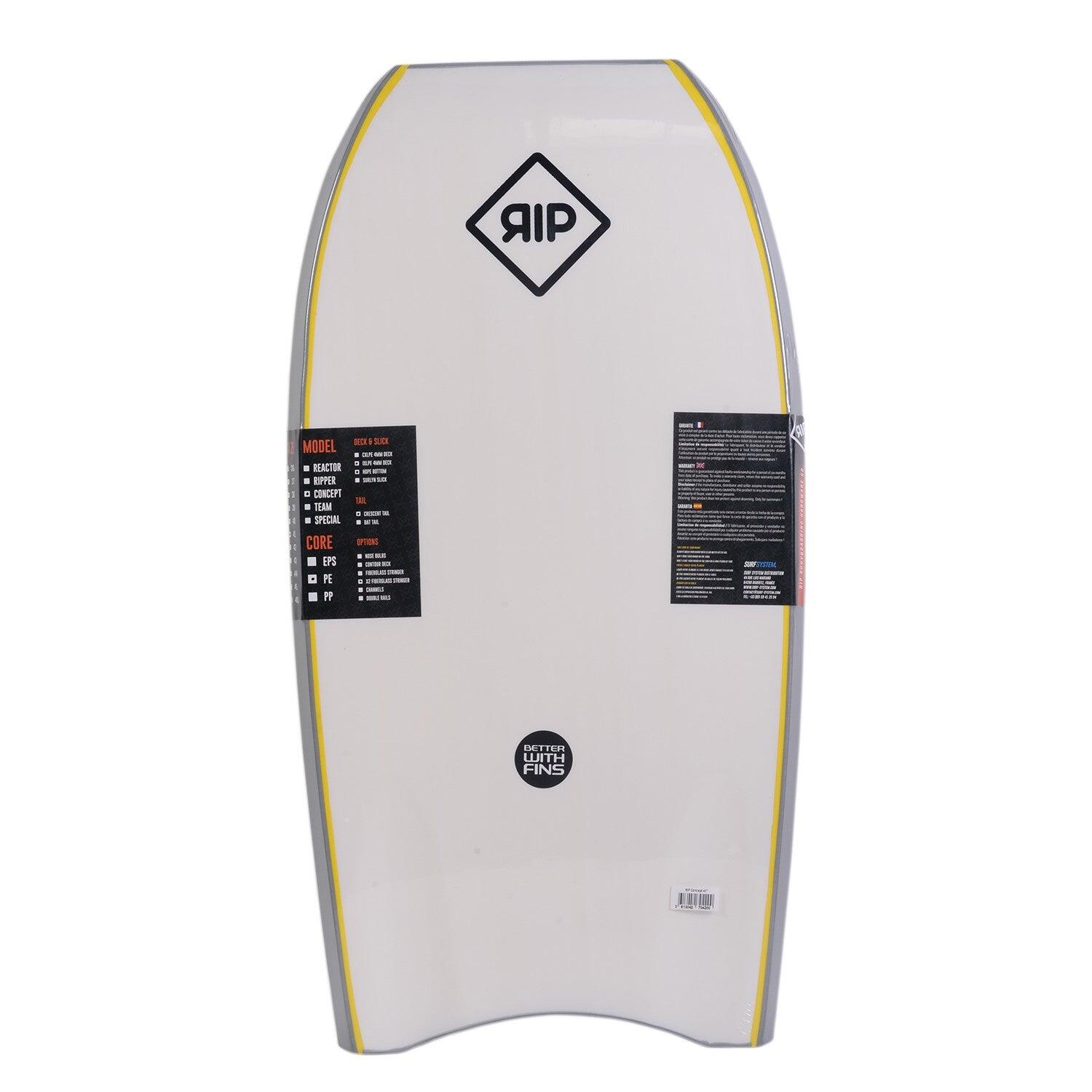 RIP Bodyboard - Concept (PE) Stringer - Grey / White 2/2
