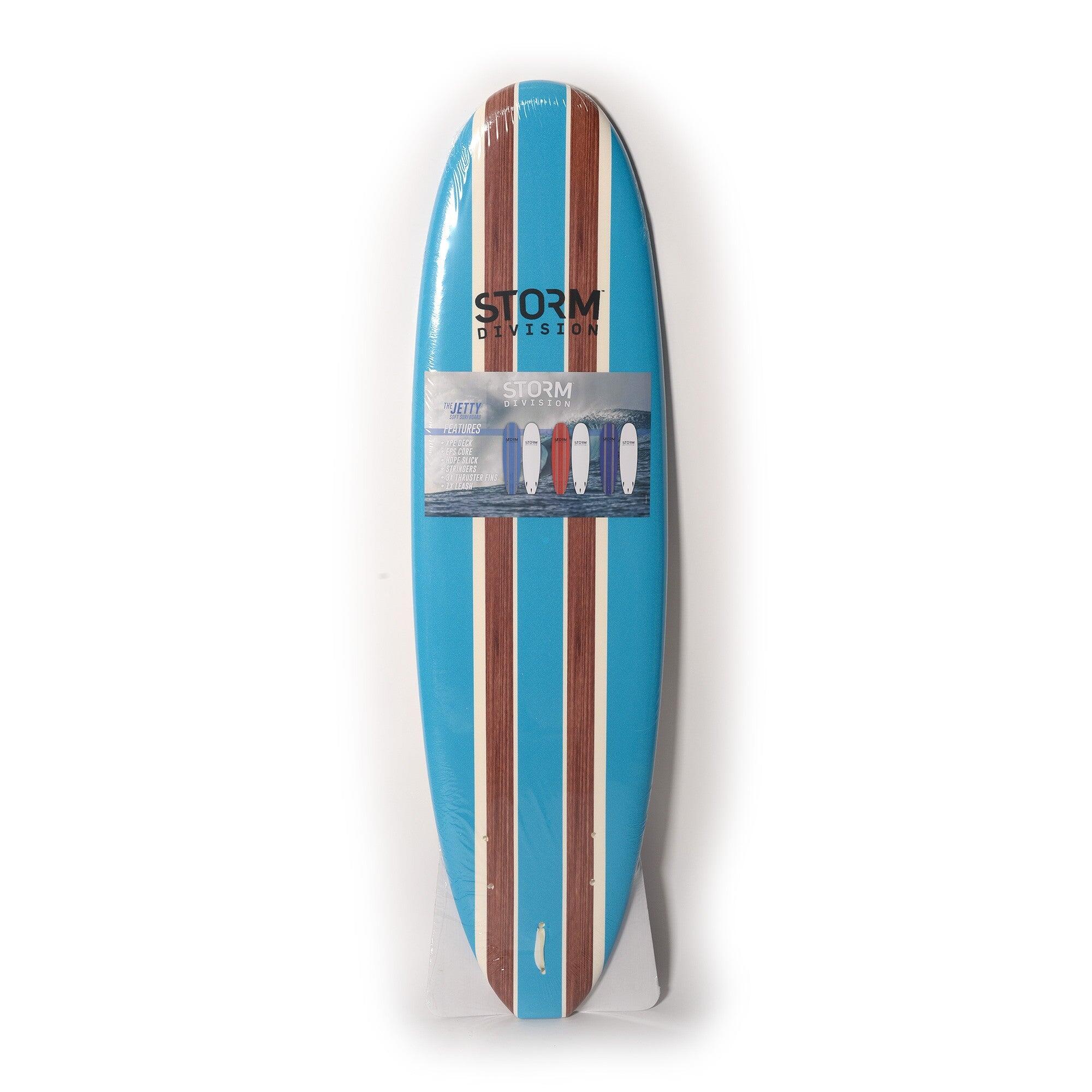 Storm division - jetty softboard - prancha de espuma - 6'2 - azul celeste