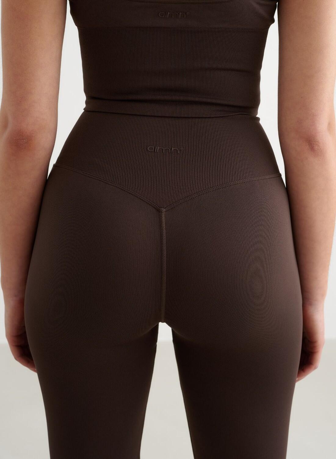 Donna Leggings Gamba Svasata Vita Alta squat proof Shape Seamless Cioccolato 5/6
