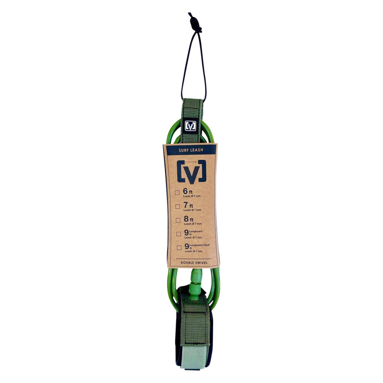 VICTORY VICTORY - Longboard Leash Regular 9' - Verde Mat