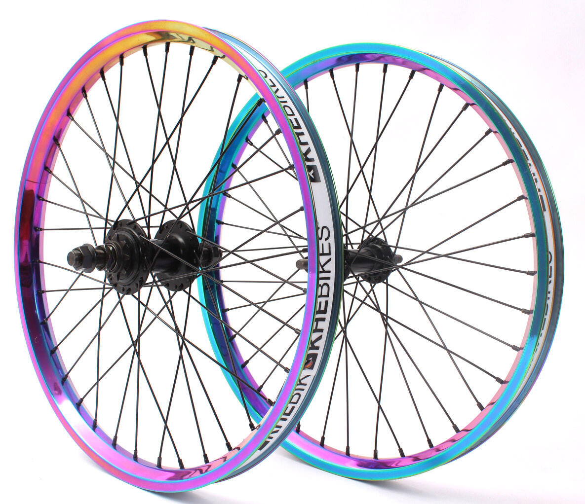 KHEBIKES BMX LAUFRADSATZ MVP 20 ZOLL OIL SLICK 14MM S/B KHEBIKES