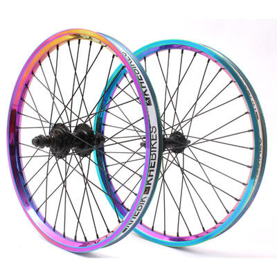 Zestaw Kołowy Bmx Mvp 20 Cali Oil Slick 14Mm S/B Khebikes