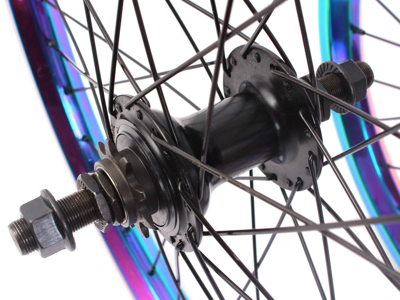 JUEGO DE RUEDAS BMX MVP 20 PULGADAS OIL SLICK 14MM S/B KHEBIKES 4/5