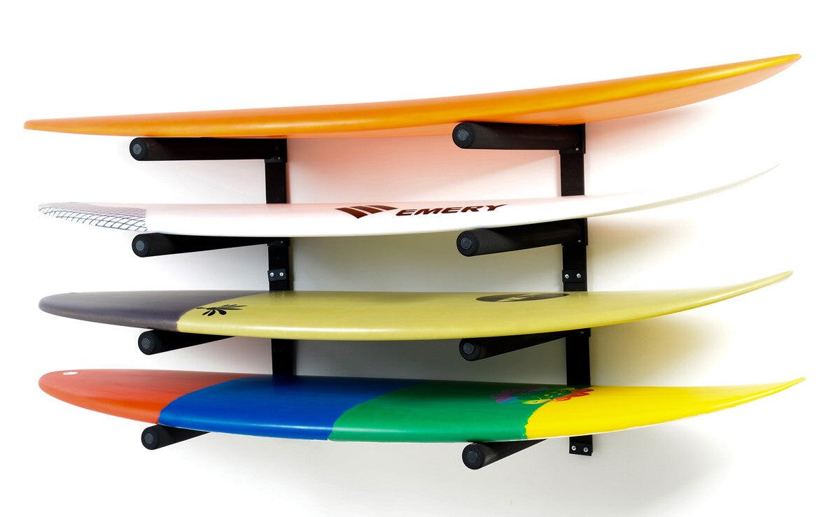 SURFSYSTEM - Soporte de pared para rack cuádruple (shortboards, longboards, SUP) 2/5