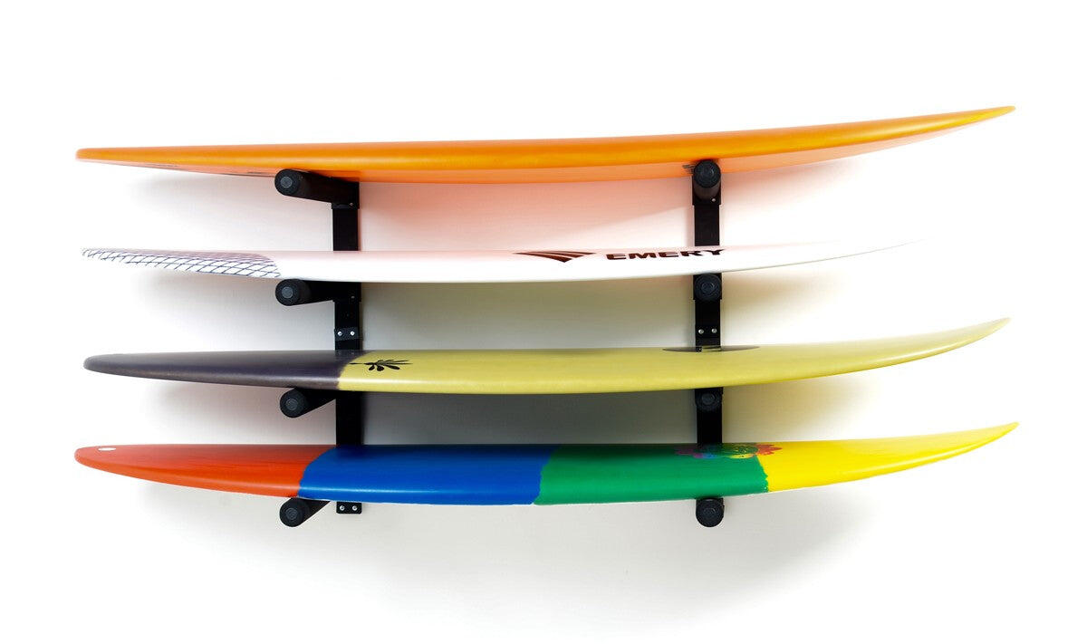 SURFSYSTEM - Soporte de pared para rack cuádruple (shortboards, longboards, SUP) 1/5